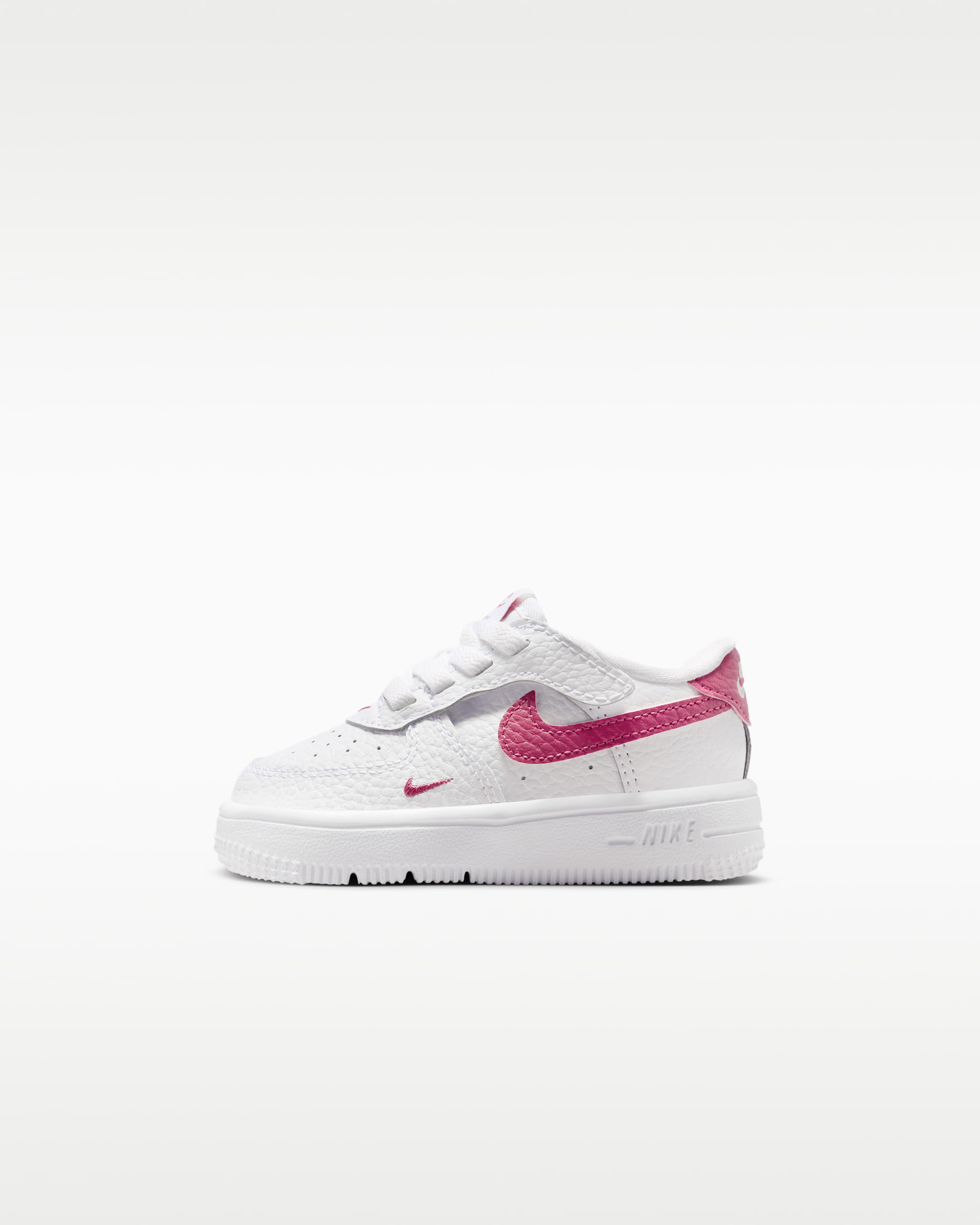 Nike Force 1 Low EasyOn Schuh (Babys/Kleinkinder) - Weiß/Sweet Beet