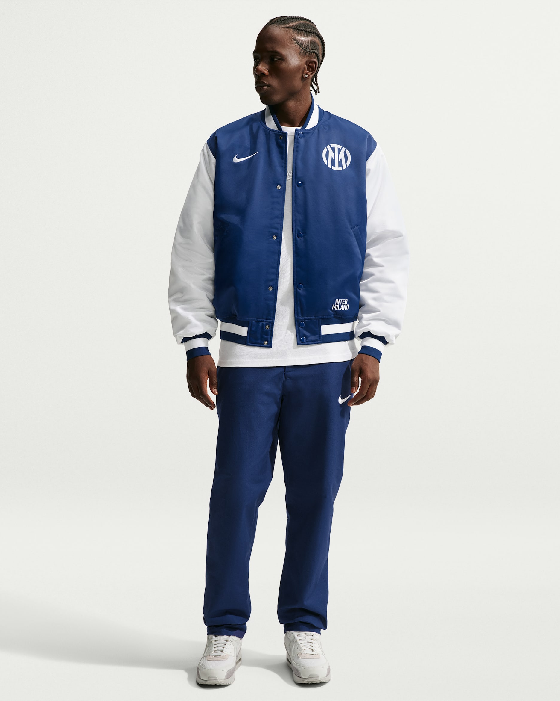 Pantalon chino Nike Club Inter Milan Extérieur pour homme - Blue Void/Blanc
