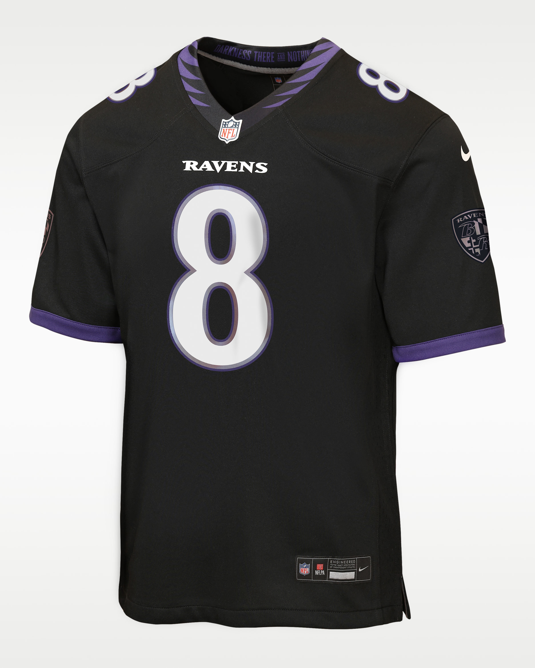 Lamar Jackson Baltimore Ravens Big Kids' Game Jersey - Black