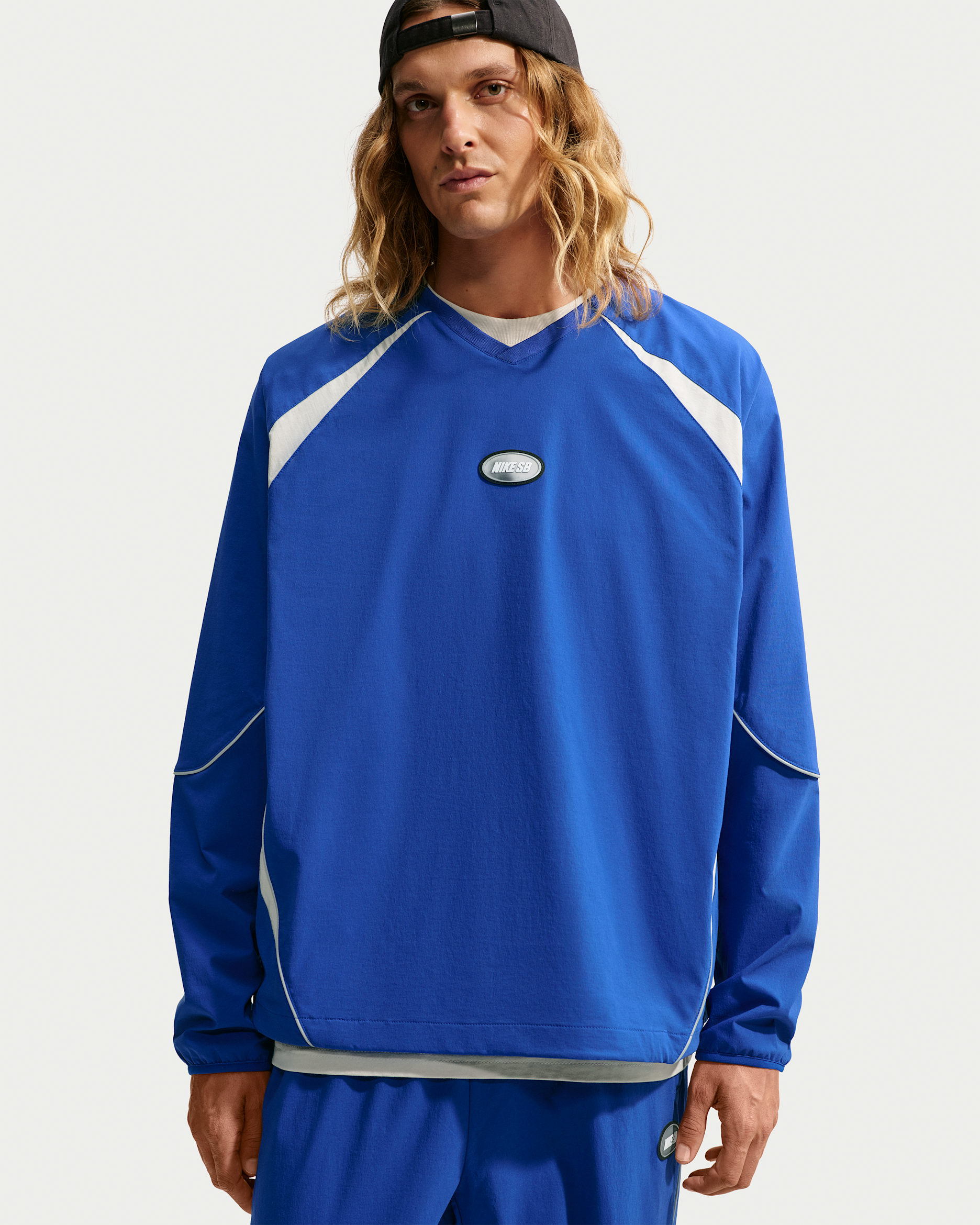 Nike SB Woven Skate Top - Old Royal/Light Orewood Brown