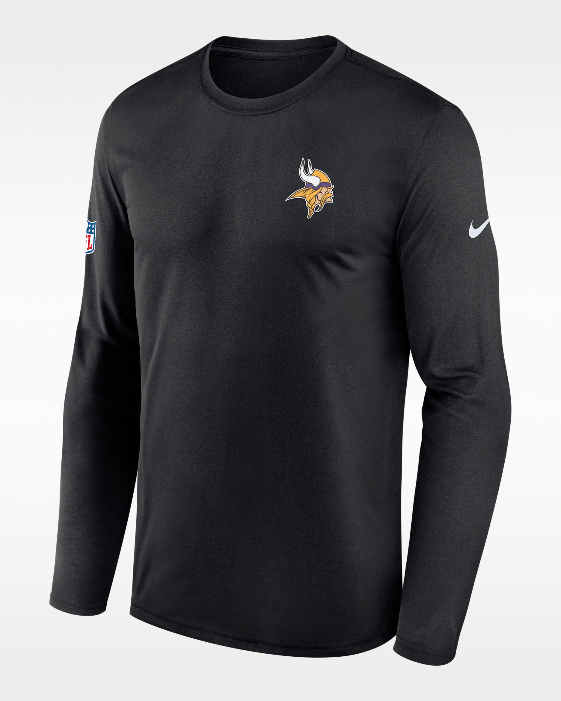 Minnesota Vikings Legend Small Logo Men's Nike Dri-FIT NFL Long-Sleeve T-Shirt - Black