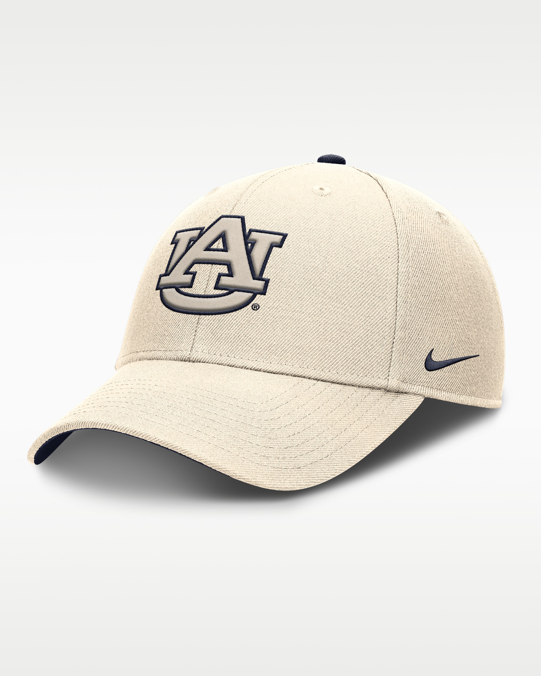 Auburn Primetime Rise Men's Nike Dri-FIT College Trucker Adjustable Hat - Natural