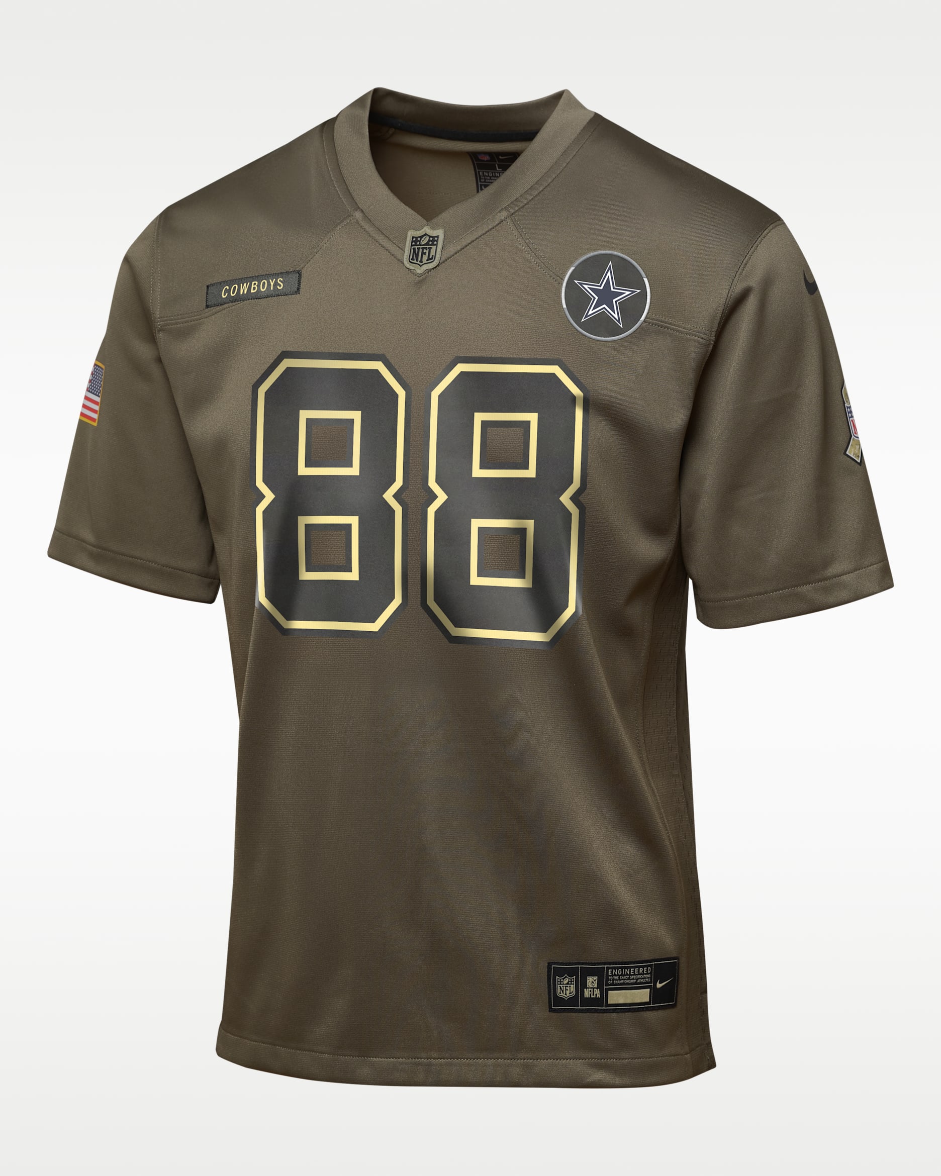 CeeDee Lamb Dallas Cowboys Salute to Service Big Kids’ Nike NFL Game Jersey - Olive