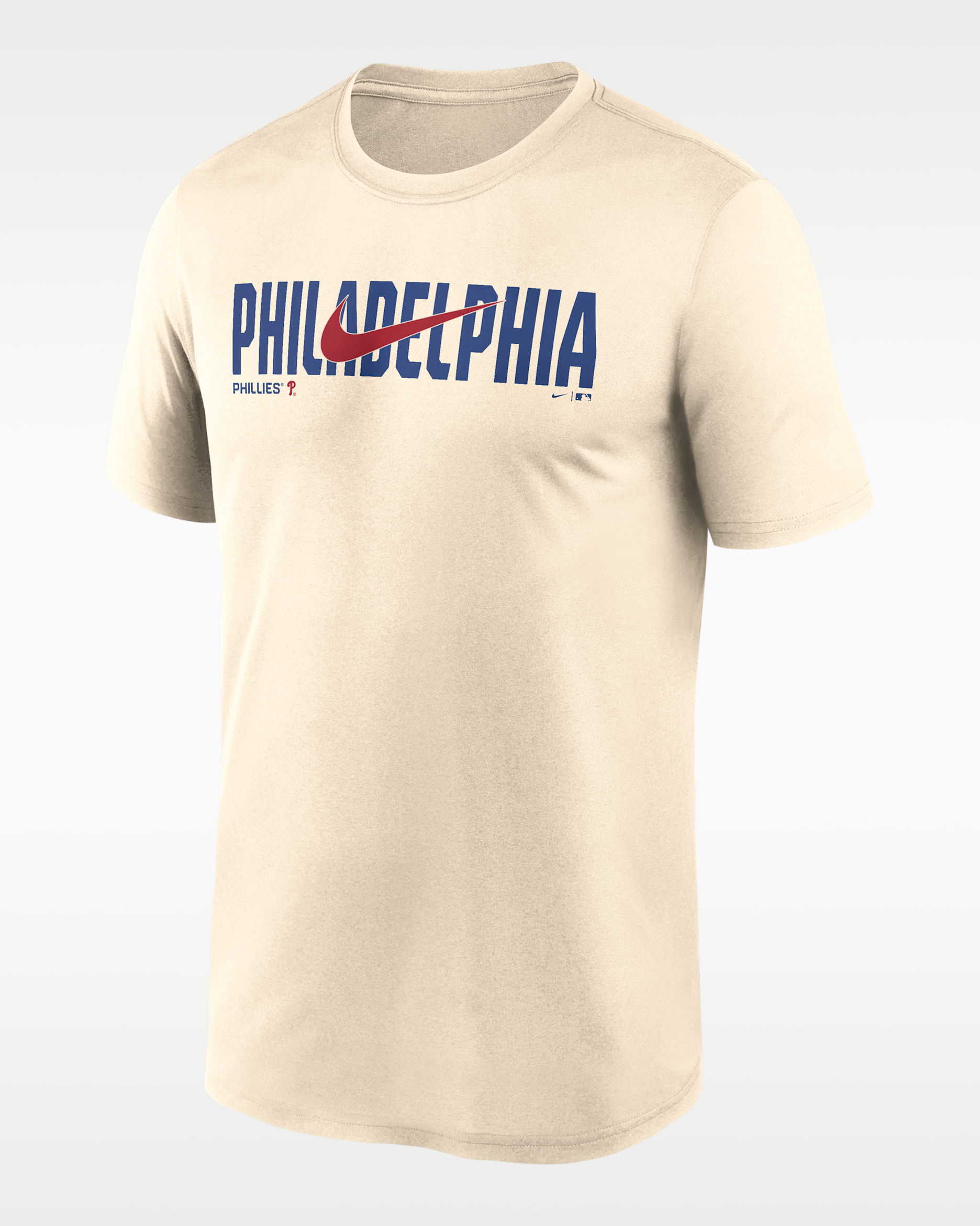 Playera Nike Dri-FIT de la MLB para hombre Philadelphia Phillies Swoosh Legend - Crema