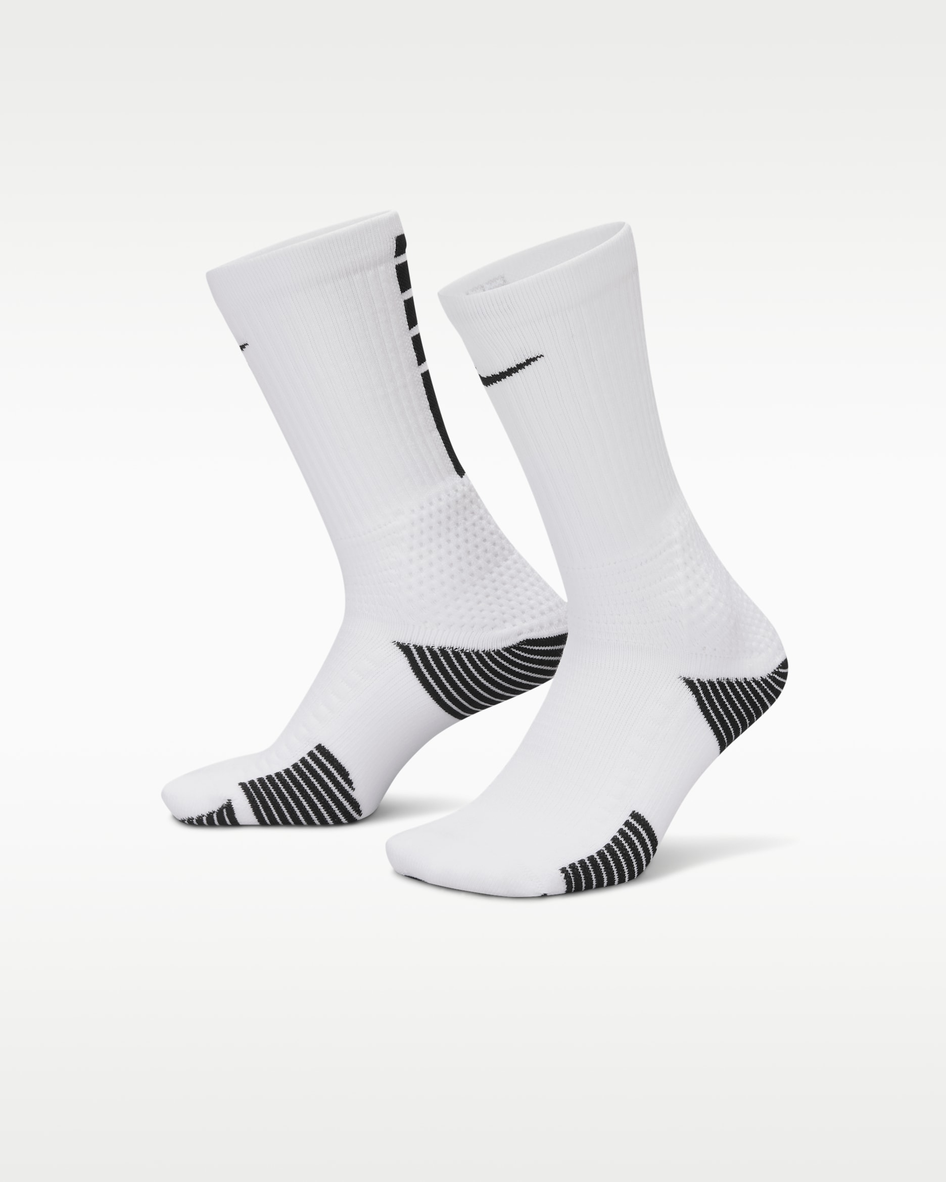 Calcetas acolchadas Nike Elite 2.0 (1 par) - Blanco/Negro/Negro