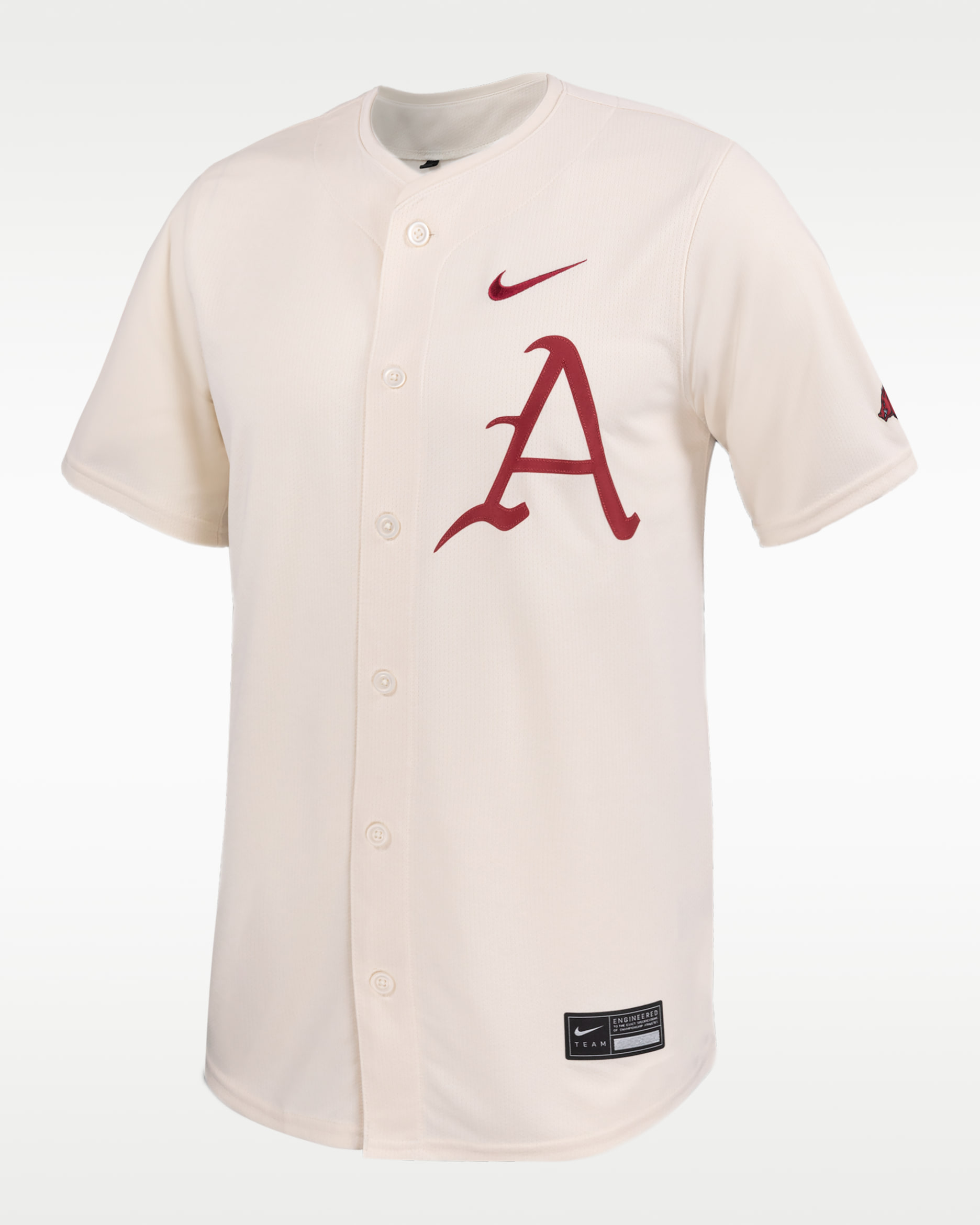 Arkansas Men's Nike Dri-FIT College Limited Baseball Jersey - Natural