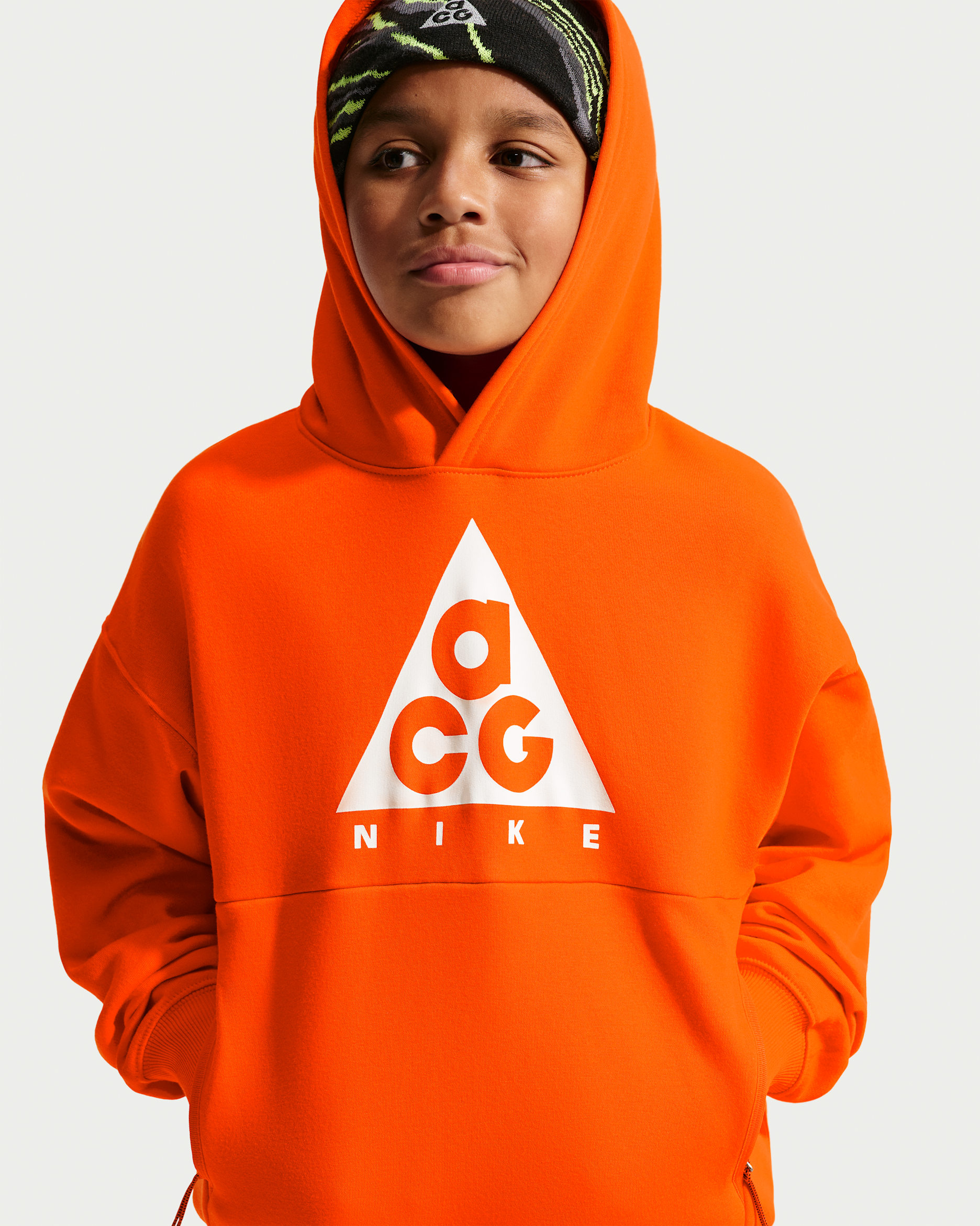 Nike ACG Big Kids' Fleece Hoodie - Safety Orange