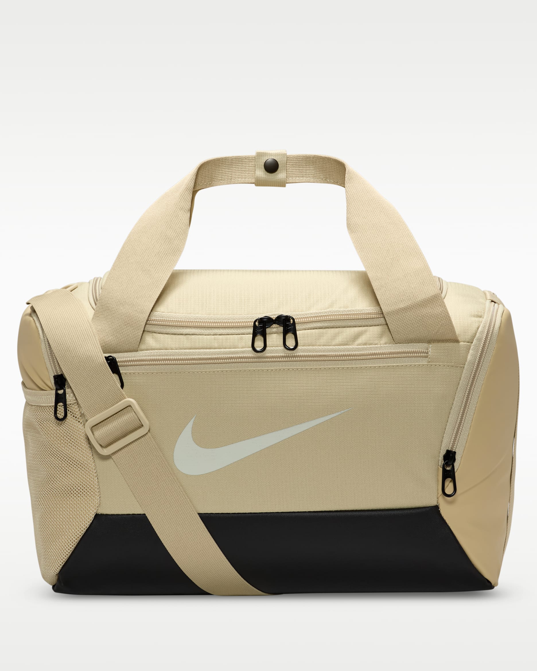 Nike Brasilia 9.5 Trainingstas (extra small, 25 liter) - Desert Khaki/Zwart/Sail