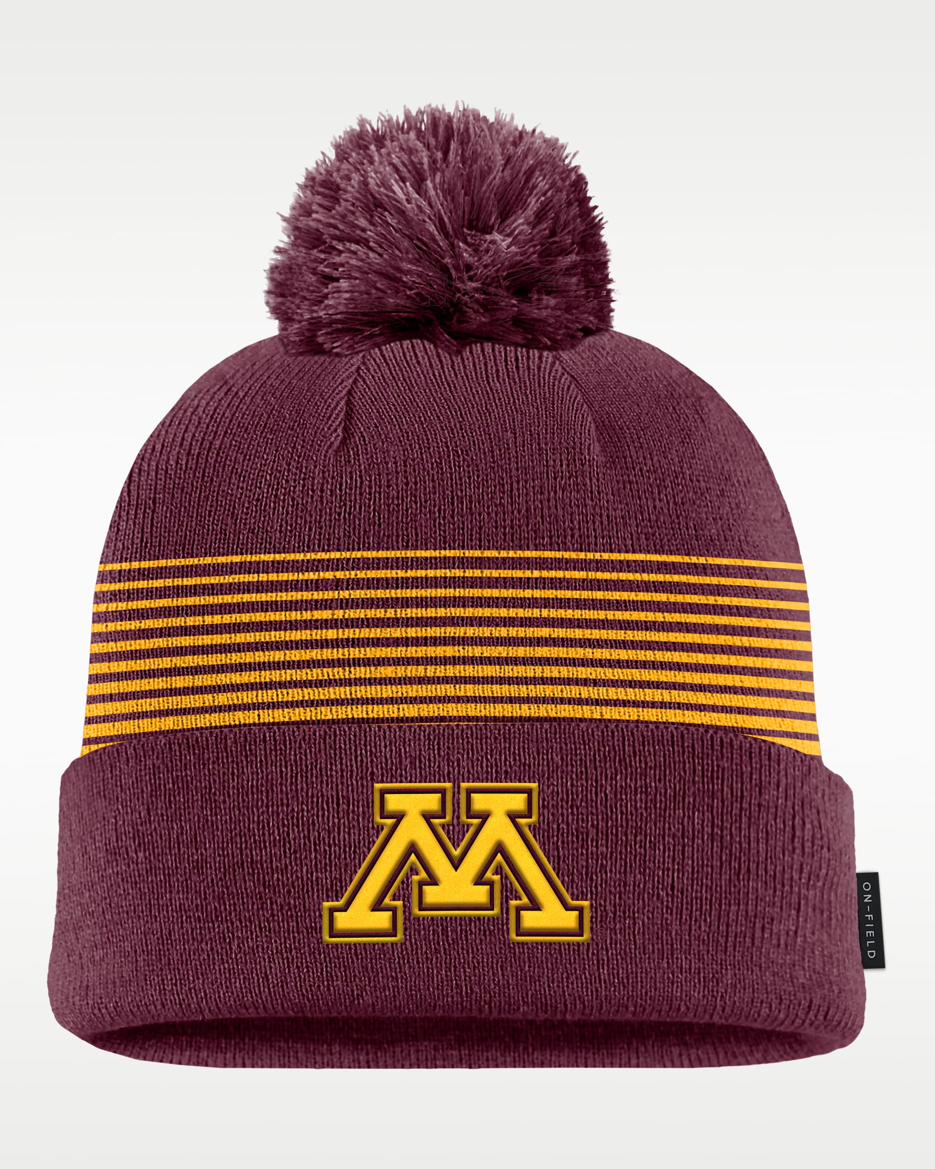 Minnesota Sideline Peak Men's Nike College Cuffed Pom Beanie - Deep Maroon