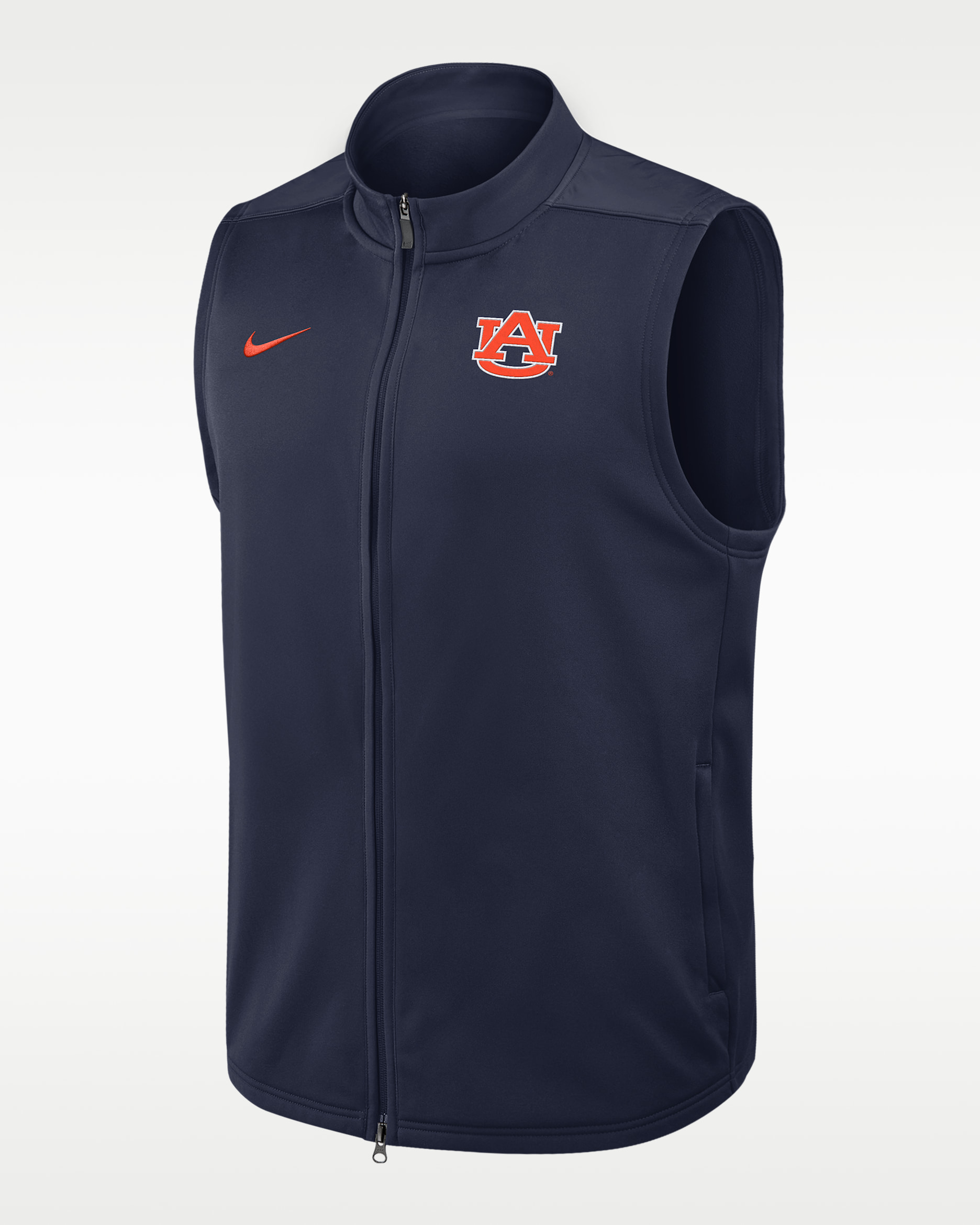 Chaleco universitario Nike Therma-FIT de cierre completo para hombre Auburn Victory - Azul marino