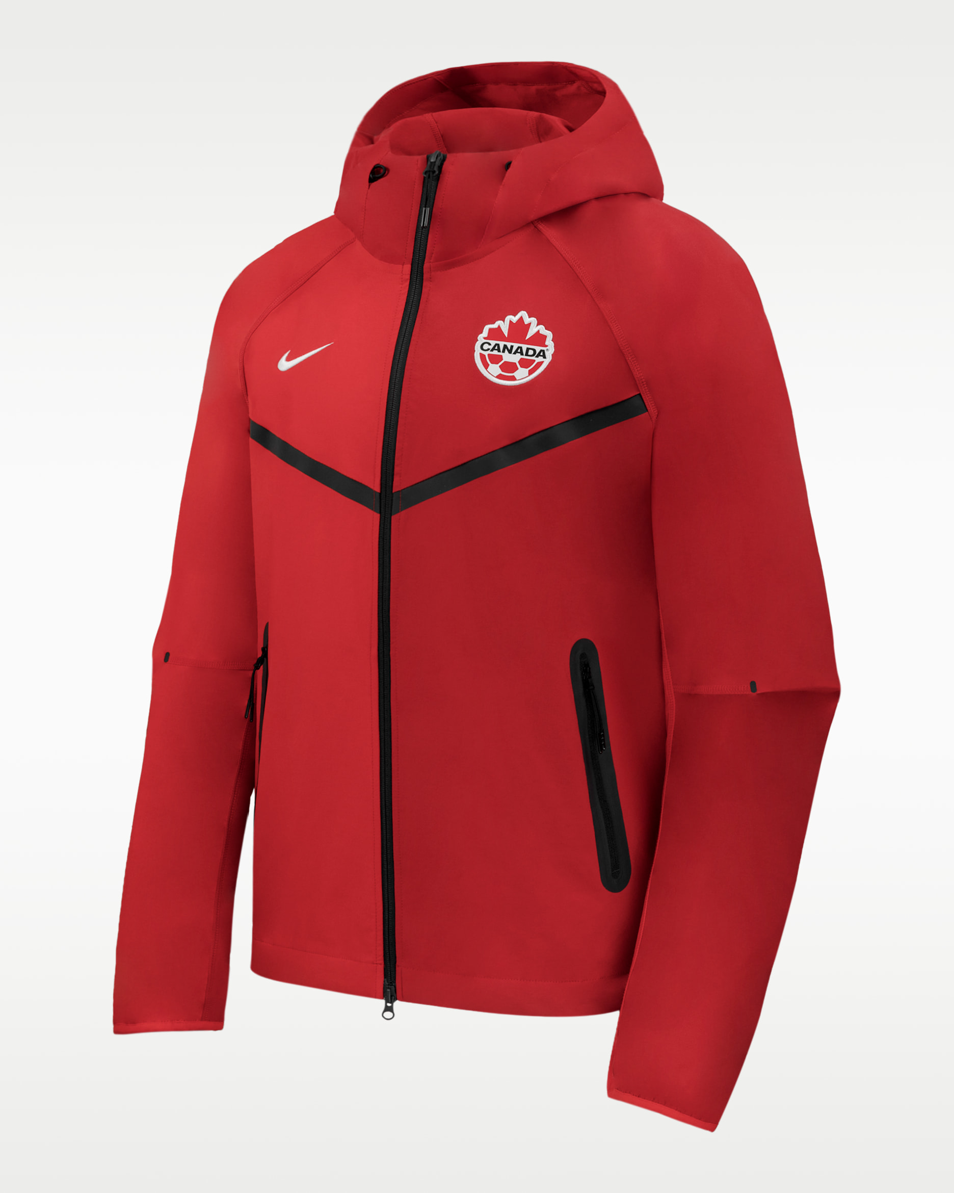 Canada Tech Fleece Nike Woven Hooded Jacket - University Red