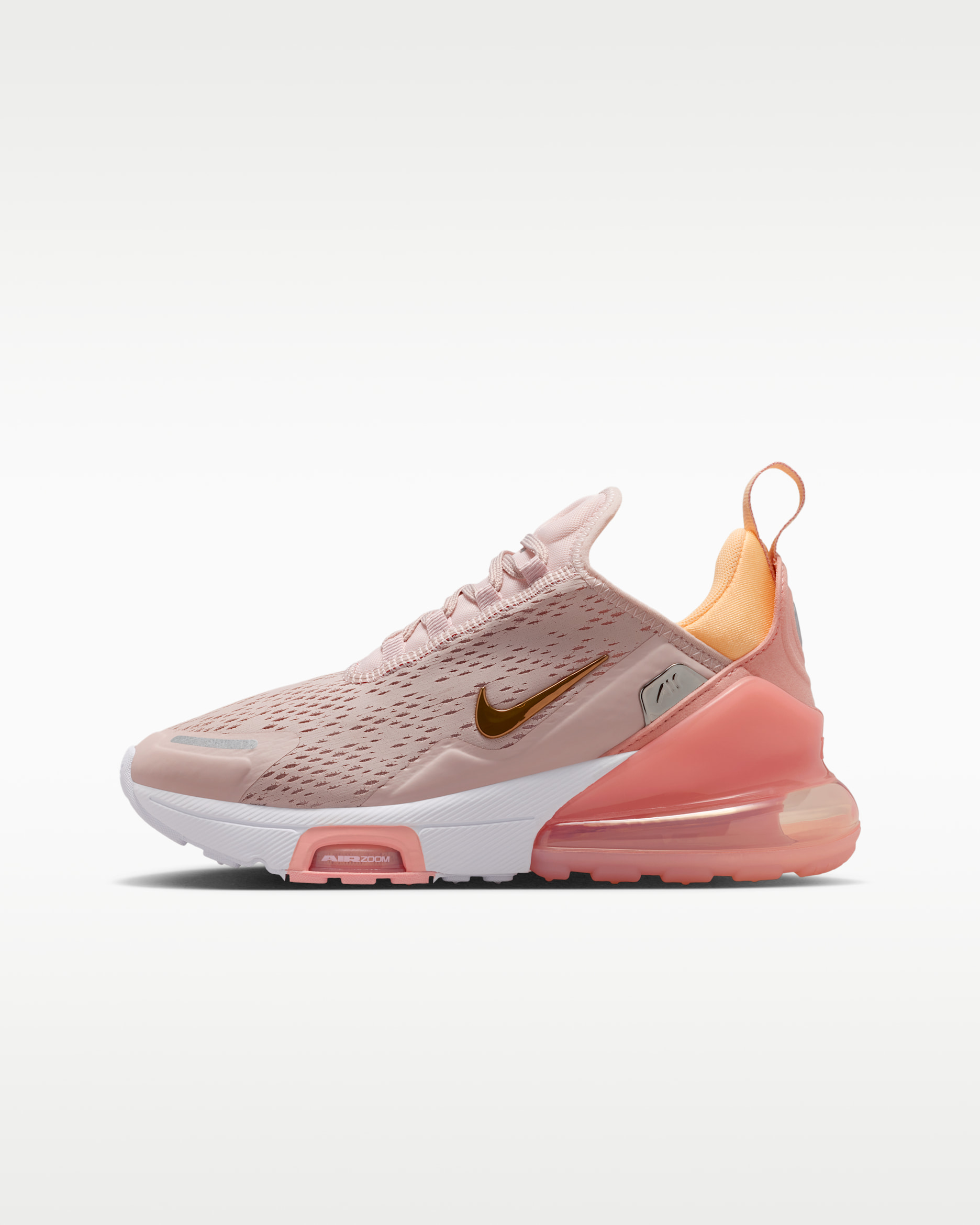 Nike Air Max 270 Premium Big Kids' Shoes - Silt Red/White/Washed Coral/Tangerine Tint