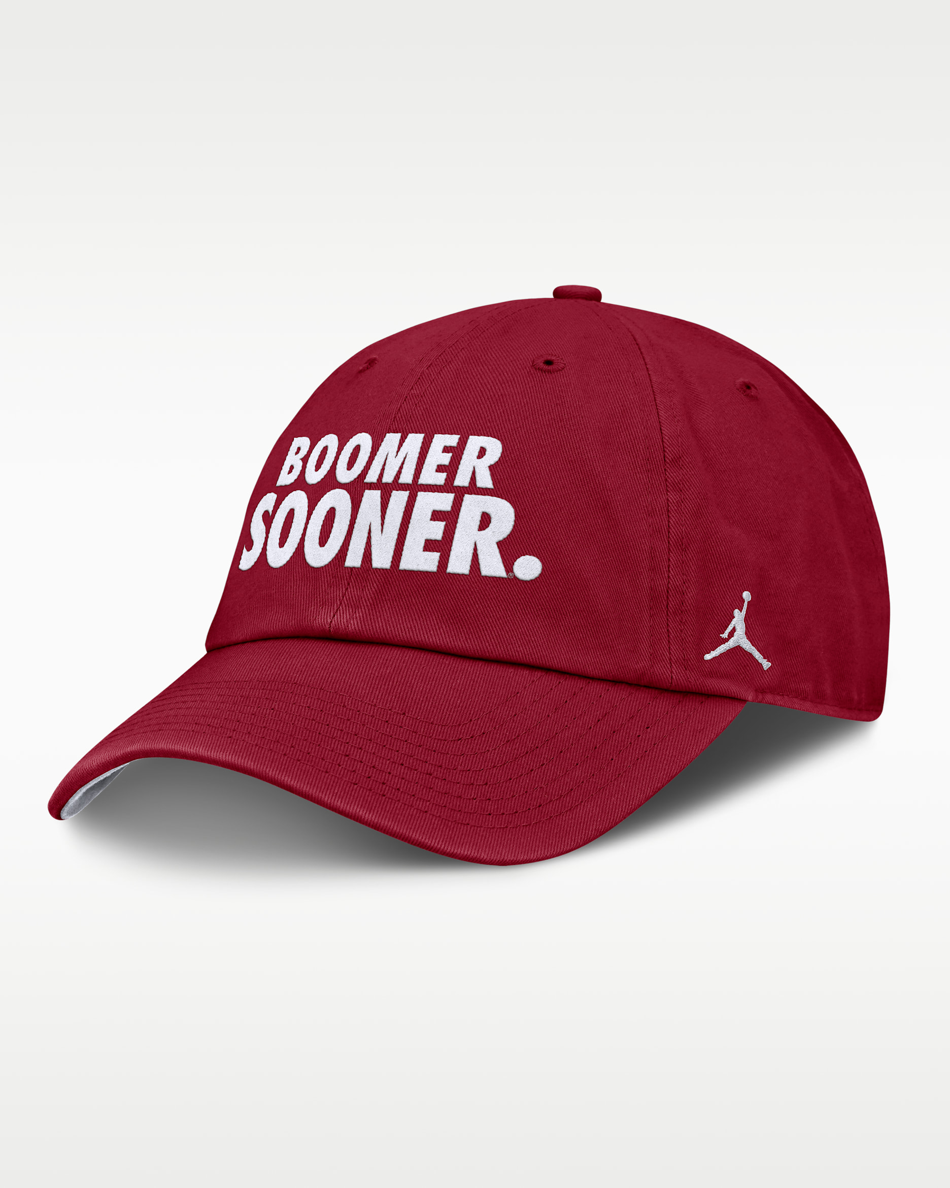 Oklahoma Primetime Chant Club Men's Jordan Brand College Adjustable Hat - Crimson/White/White