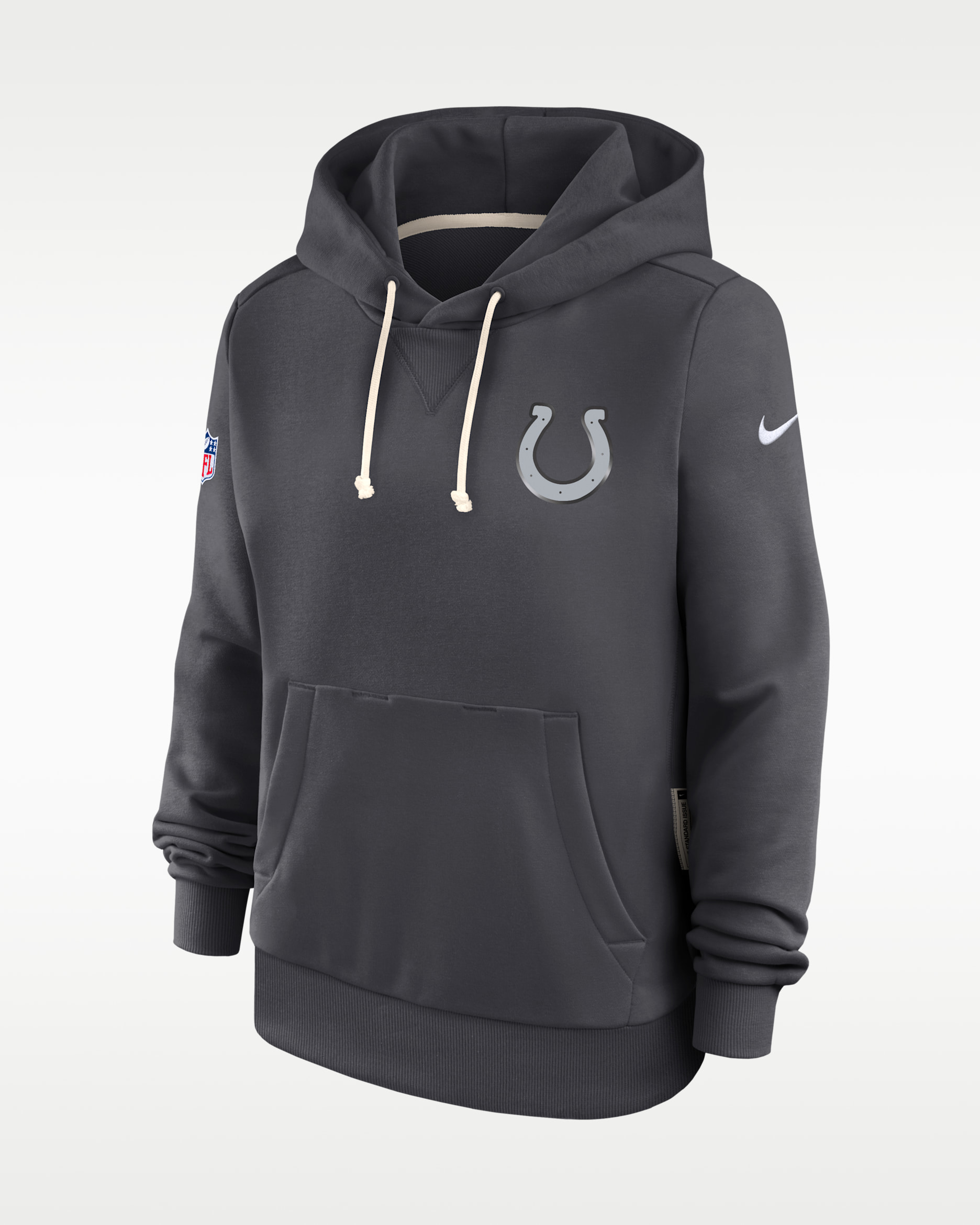 Indianapolis Colts Rivalries Collection Sideline Women's Nike Dri-FIT NFL Pullover Hoodie - Anthracite