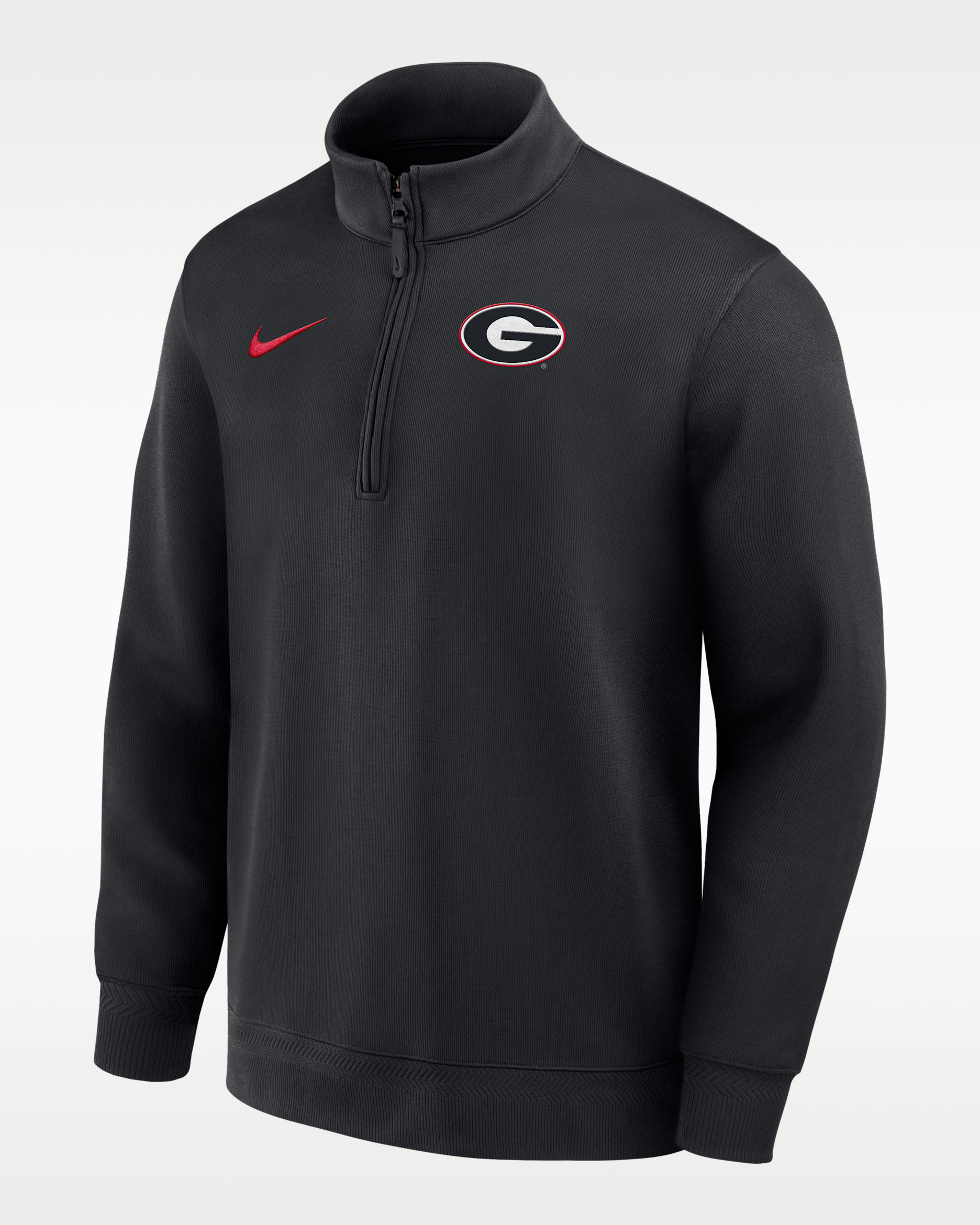 Georgia Coaches Men's Nike Dri-FIT College Long-Sleeve 1/2-Zip Top - Black