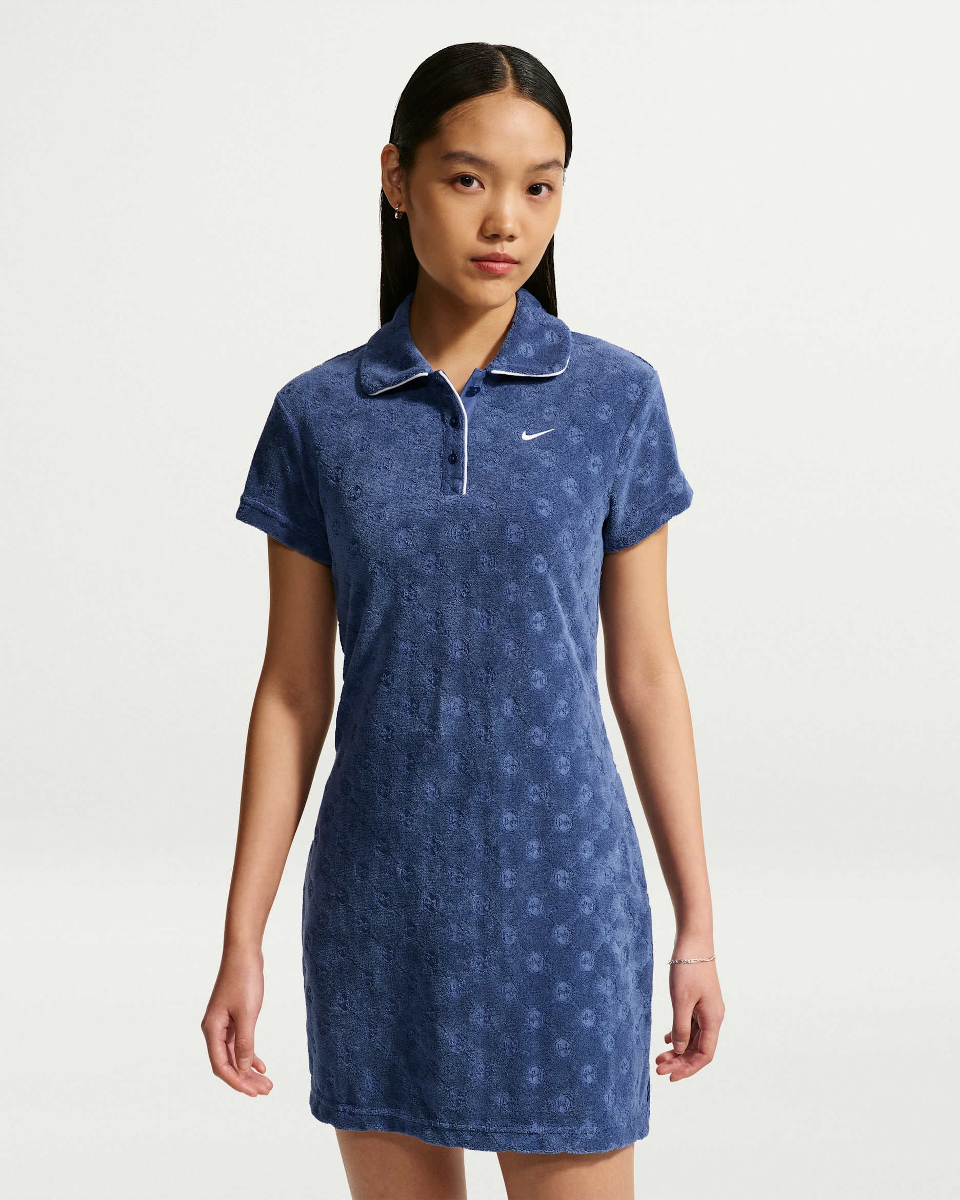 Nike Sportswear Chill Terry Women's Dress - Mystic Navy/Sail/Sail