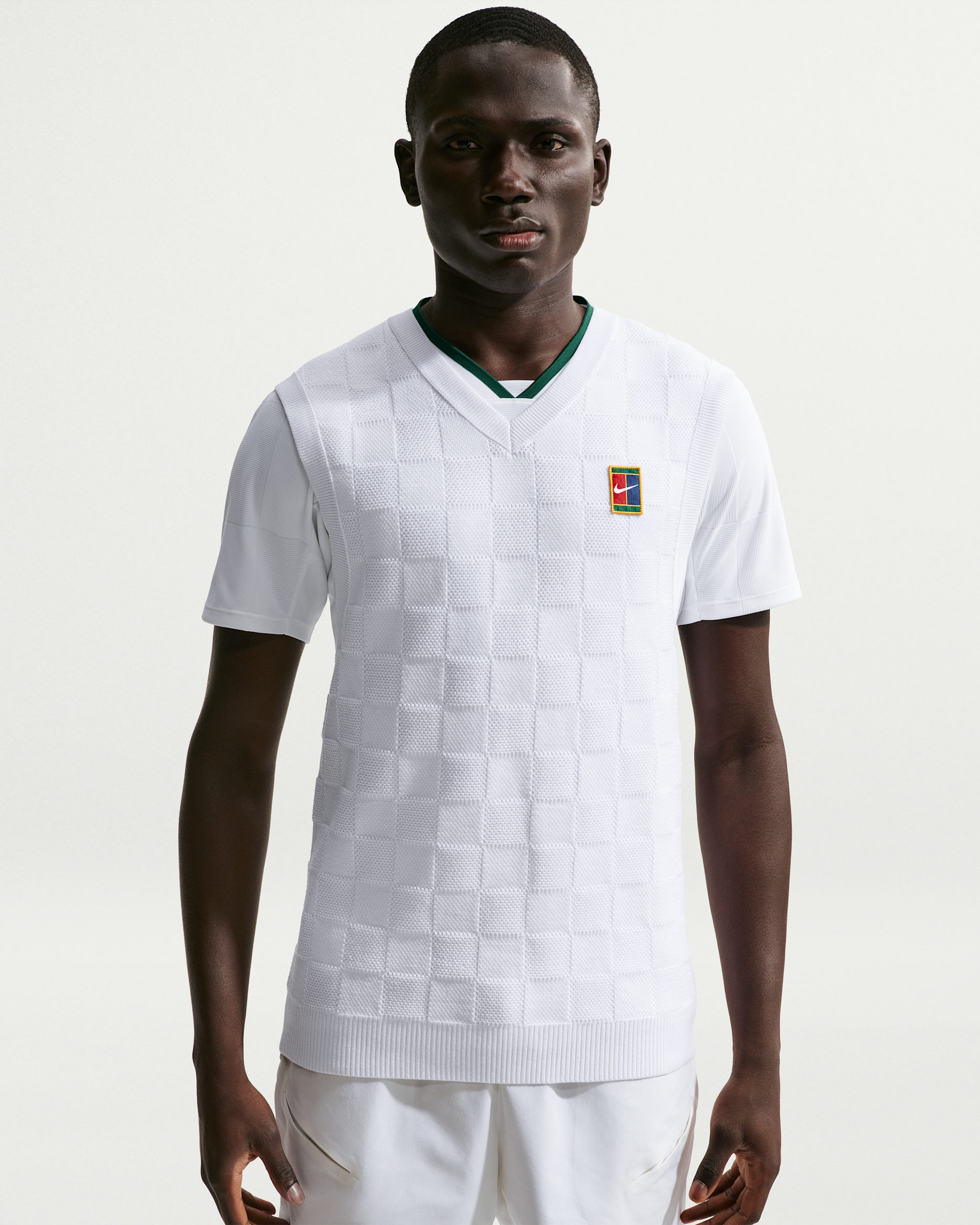Pull sans manches de tennis NikeCourt Slam pour homme - Blanc