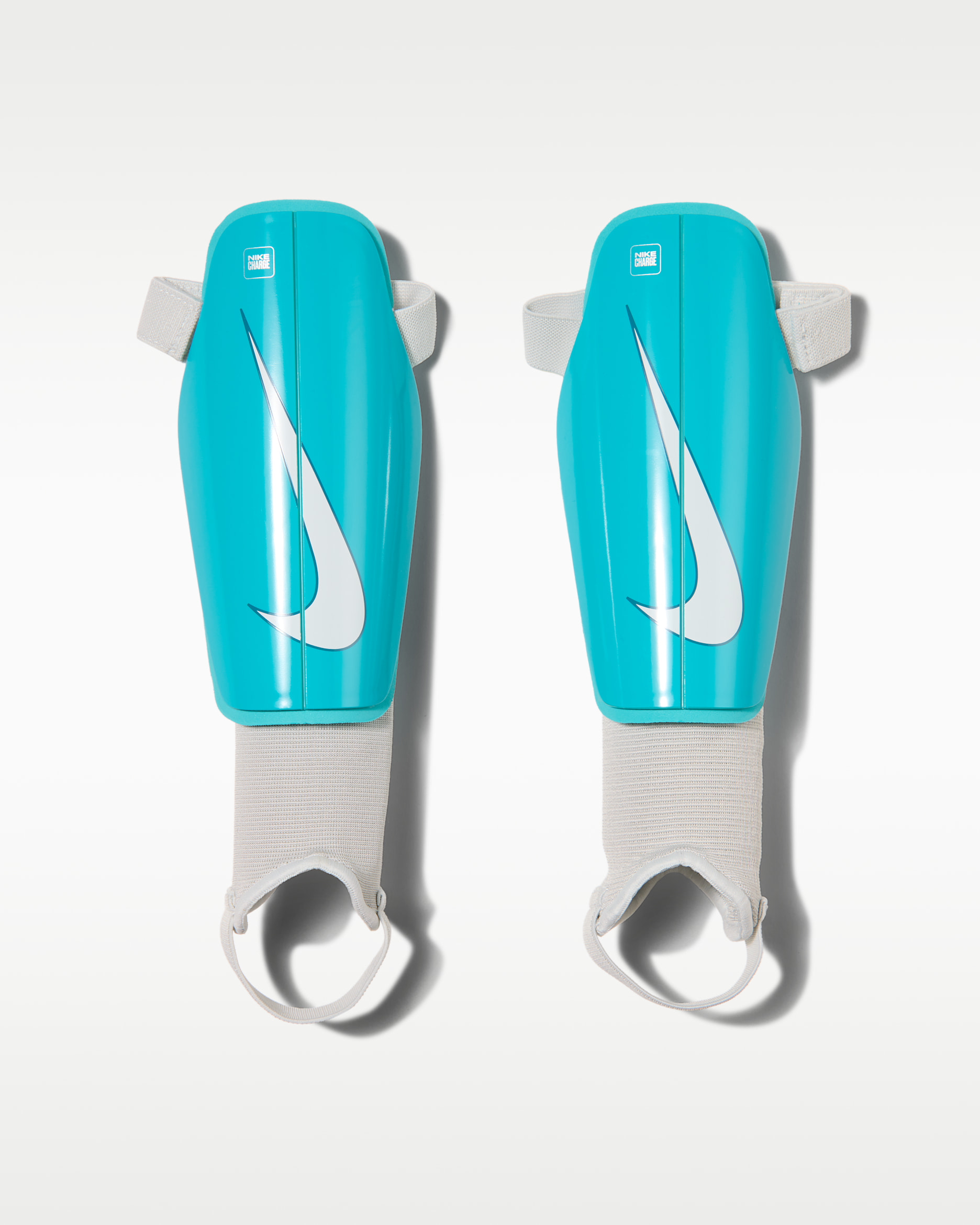 Protège-tibias de football Nike Charge - Dusty Cactus/Smokey Blue/Blanc