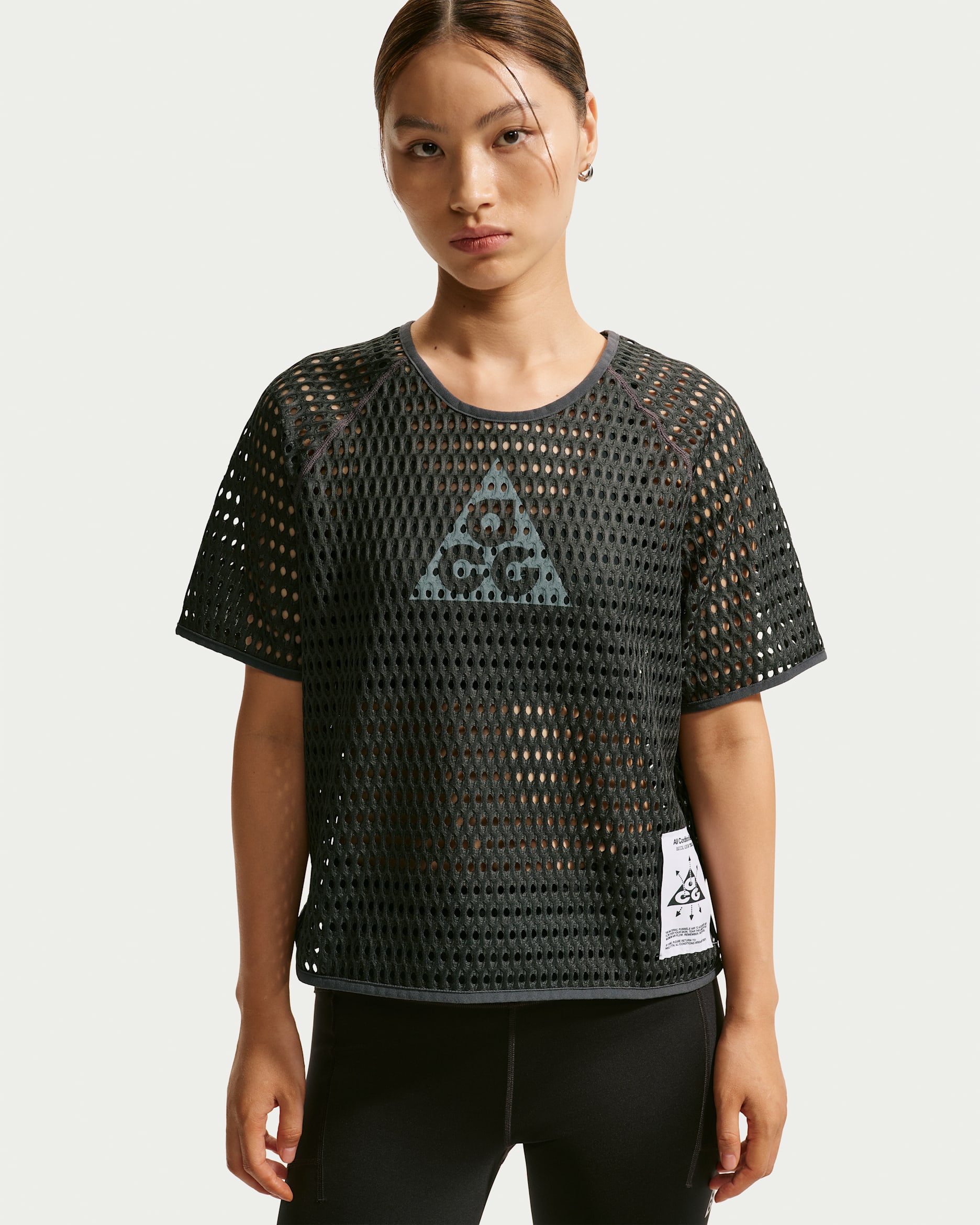 ACG Radical AirFlow Women's Dri-FIT Short-Sleeve Trail-Running Top - Anthracite/Cool Grey