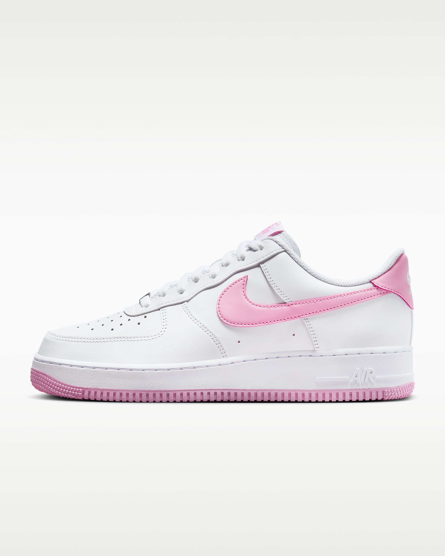 Nike Air Force 1 '07 男鞋 - 白色/白色/Pink Rise
