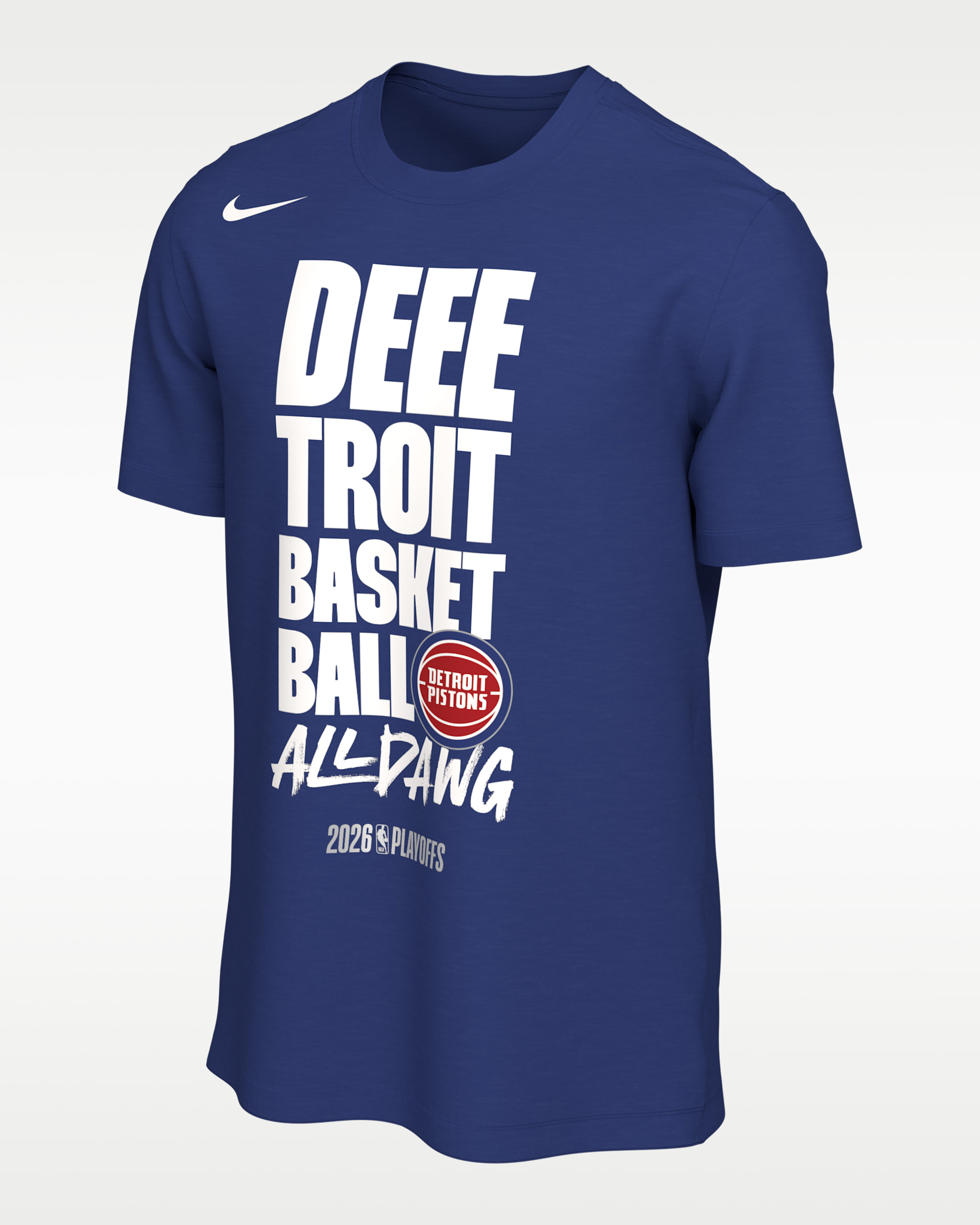 Playera de básquetbol Nike de la NBA para hombre Detroit Pistons - Azul enérgico