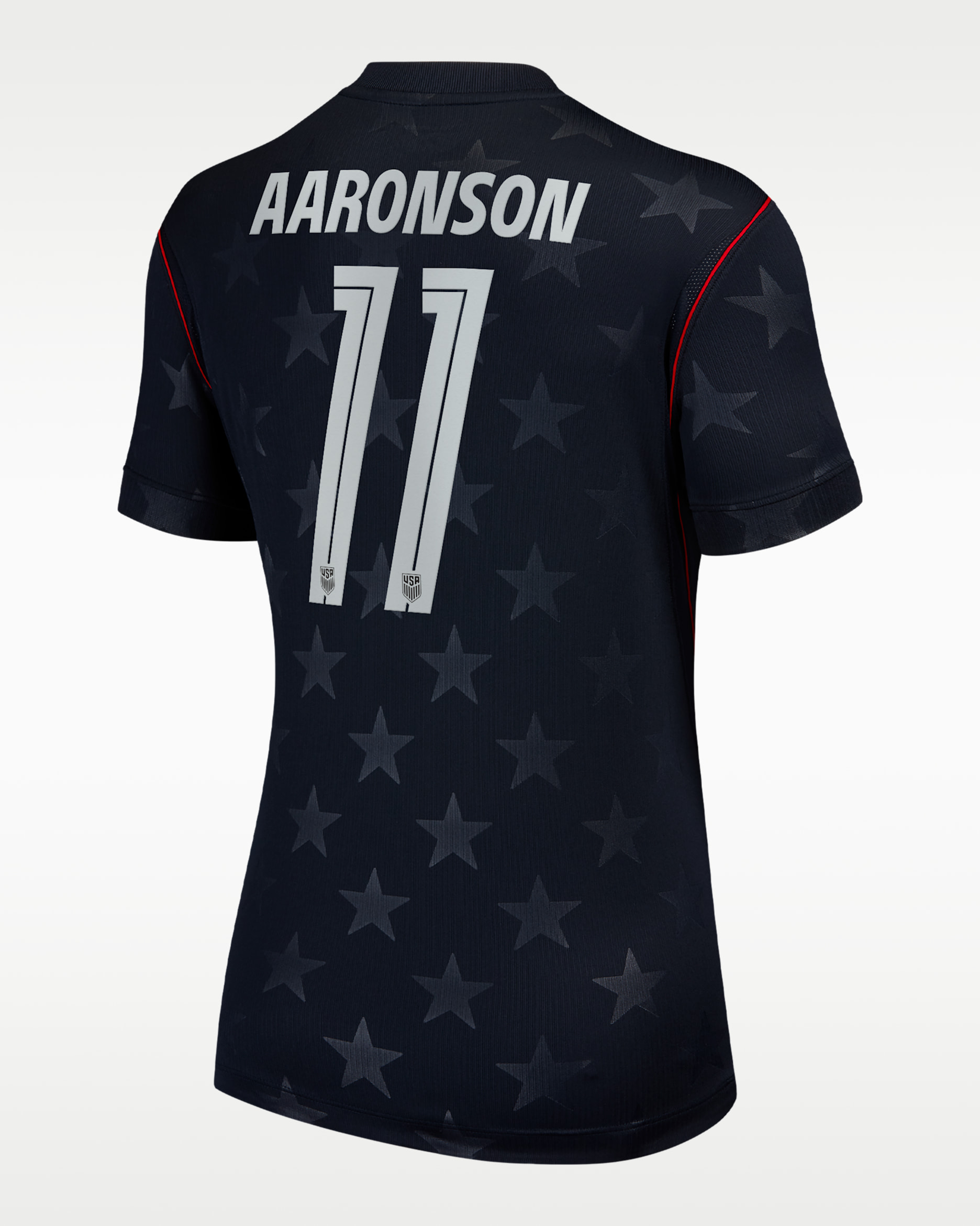 Jersey de futbol Nike Dri-FIT de Brenden Aaronson del USMNT visitante 2026 Stadium para mujer - Azul marino universitario