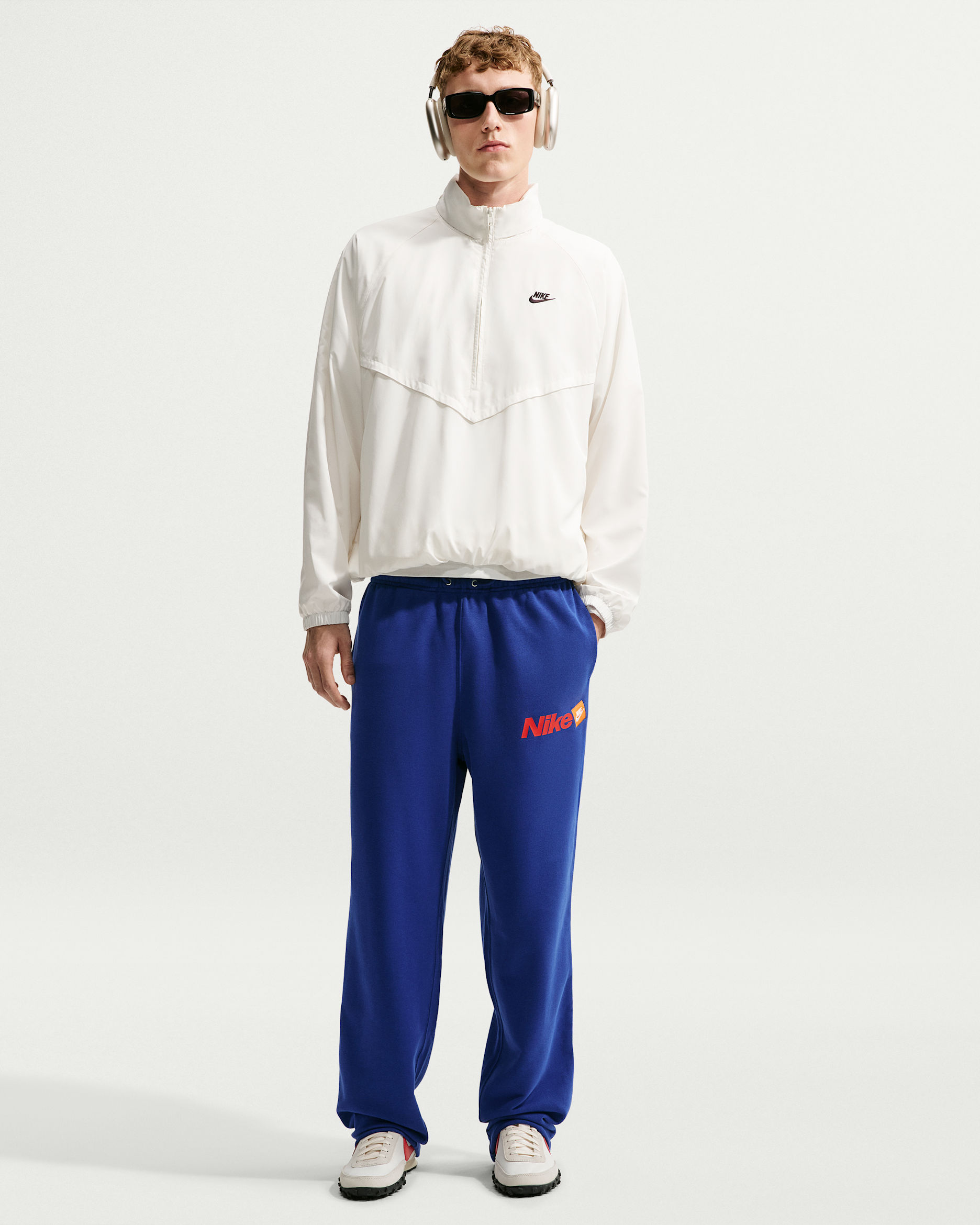 Nike Sportswear Club Men's Open-Hem French Terry Pants - Deep Royal Blue/Deep Royal Blue/White