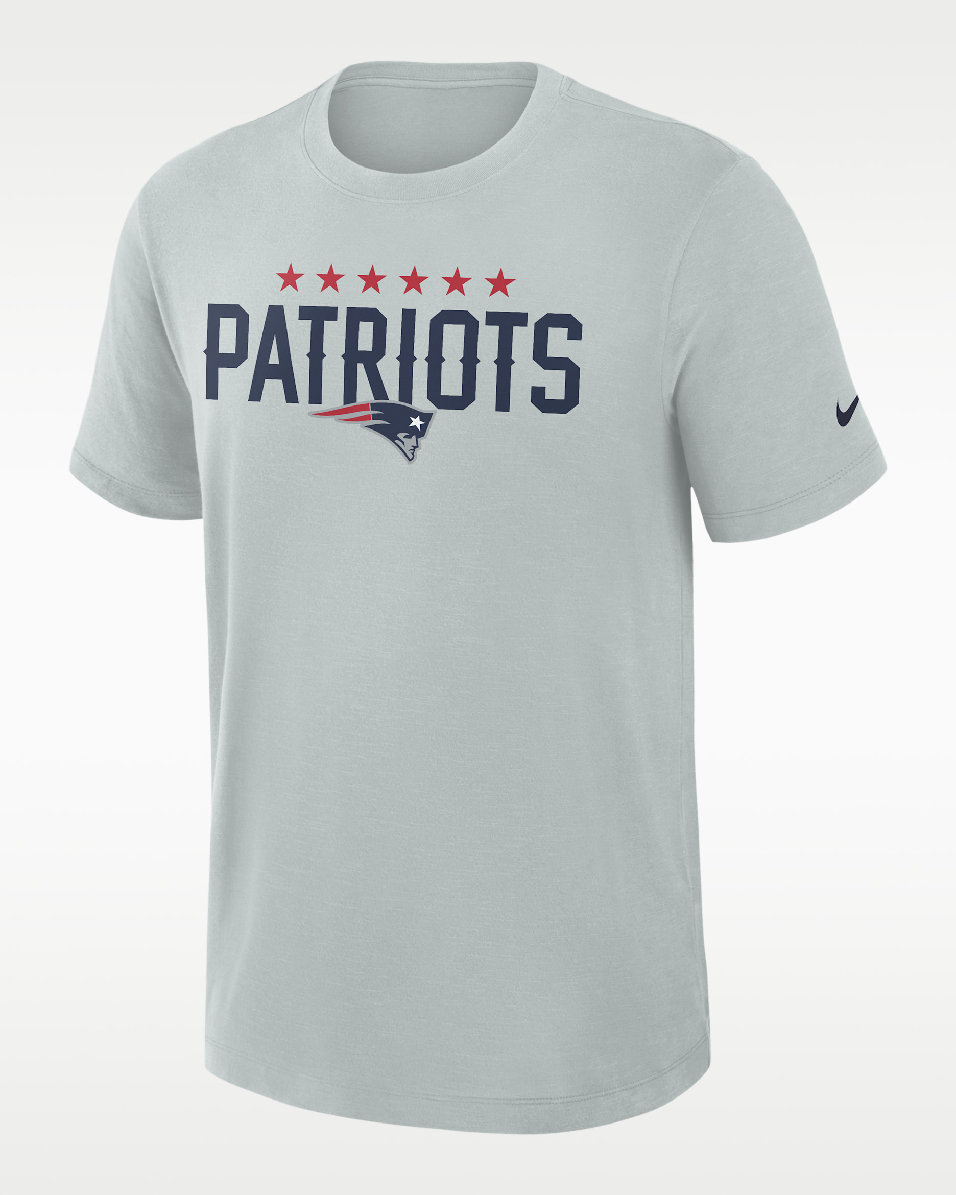 New England Patriots Rivalries Collection Slub Men's Nike Dri-FIT NFL T-Shirt - Silver