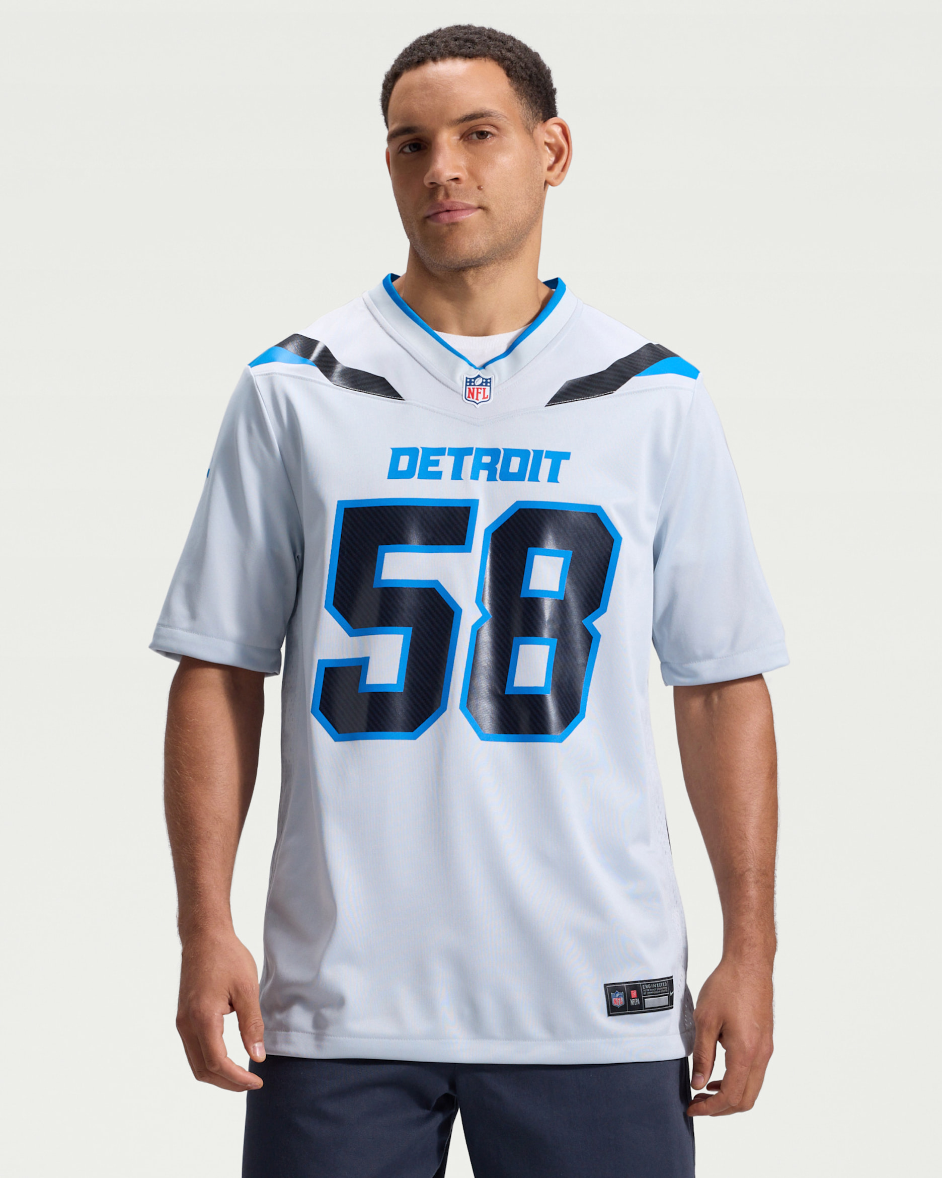 Penei Sewell Detroit Lions Rivalries Collection Men's Nike NFL Game Jersey - Silver