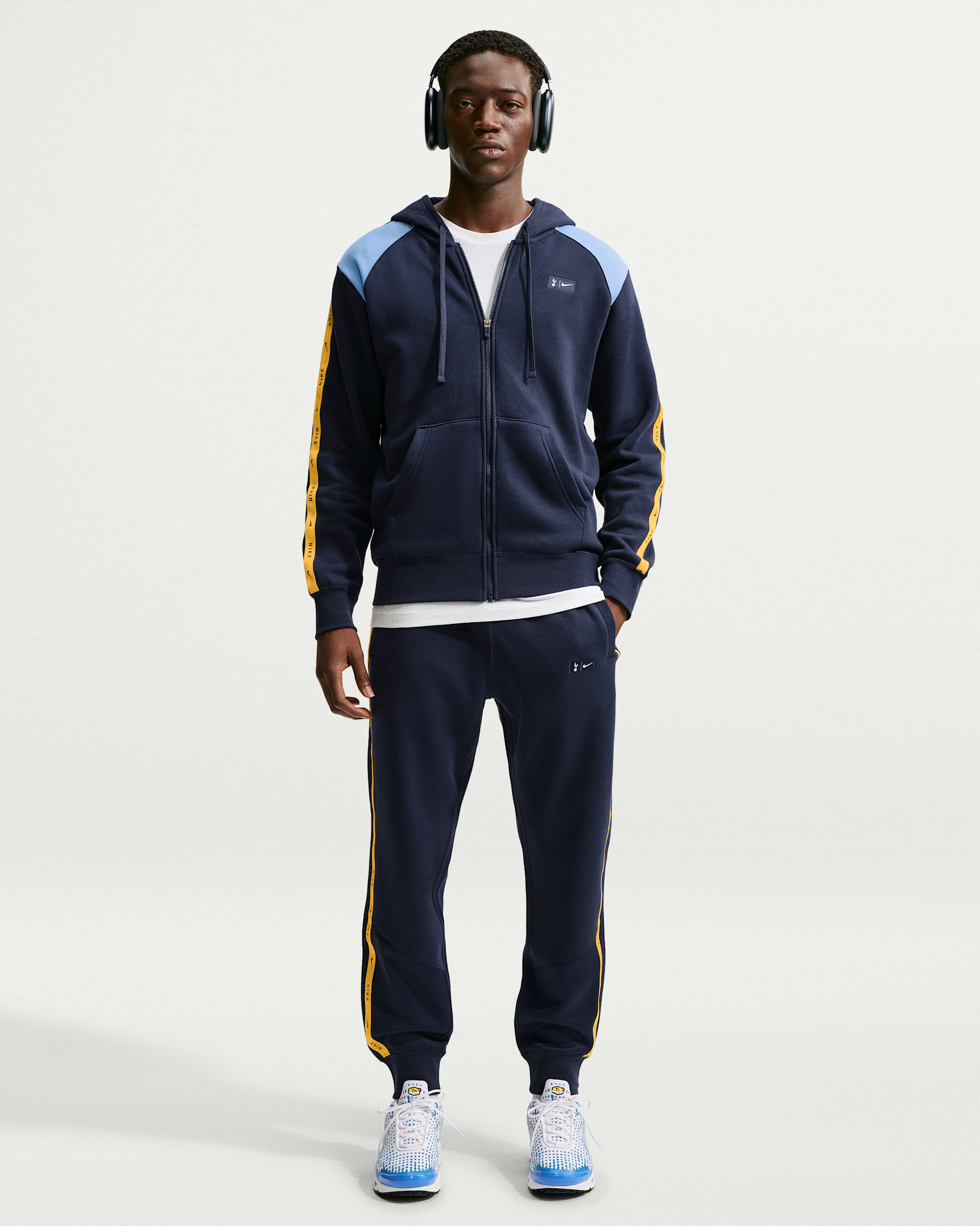 Tottenham Hotspur City Side Men's Fleece Joggers - Obsidian/White