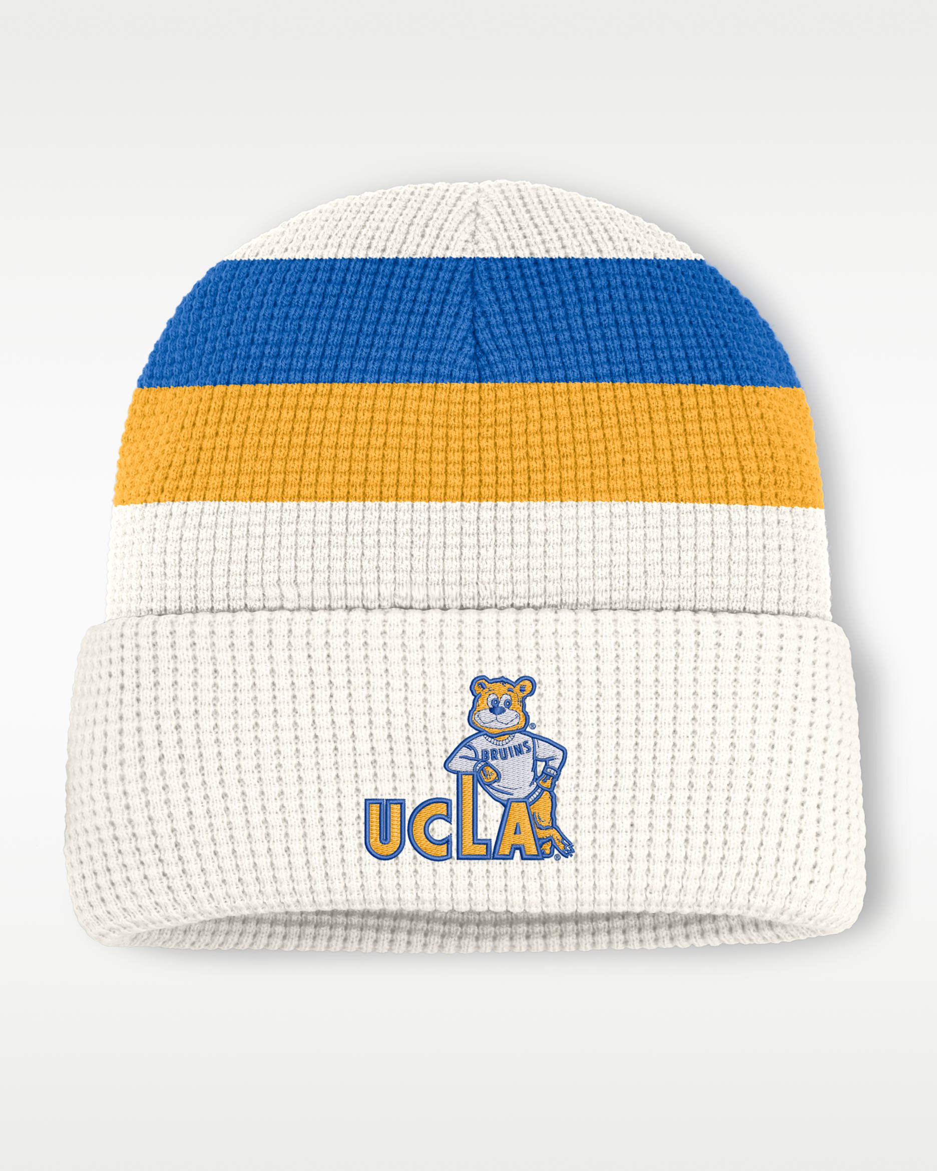 Gorro con dobladillo universitario Nike para hombre UCLA - Blanco
