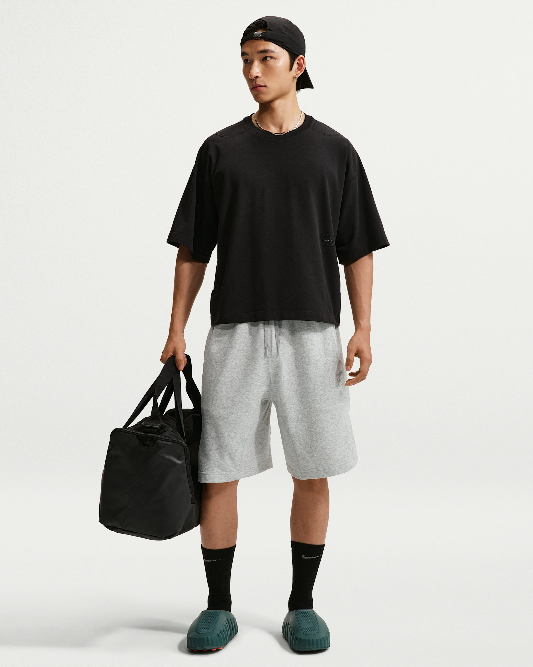 Nike N.A.C. Men's Dri-FIT Fleece Training Shorts - Light Smoke Grey/Heather/Light Smoke Grey
