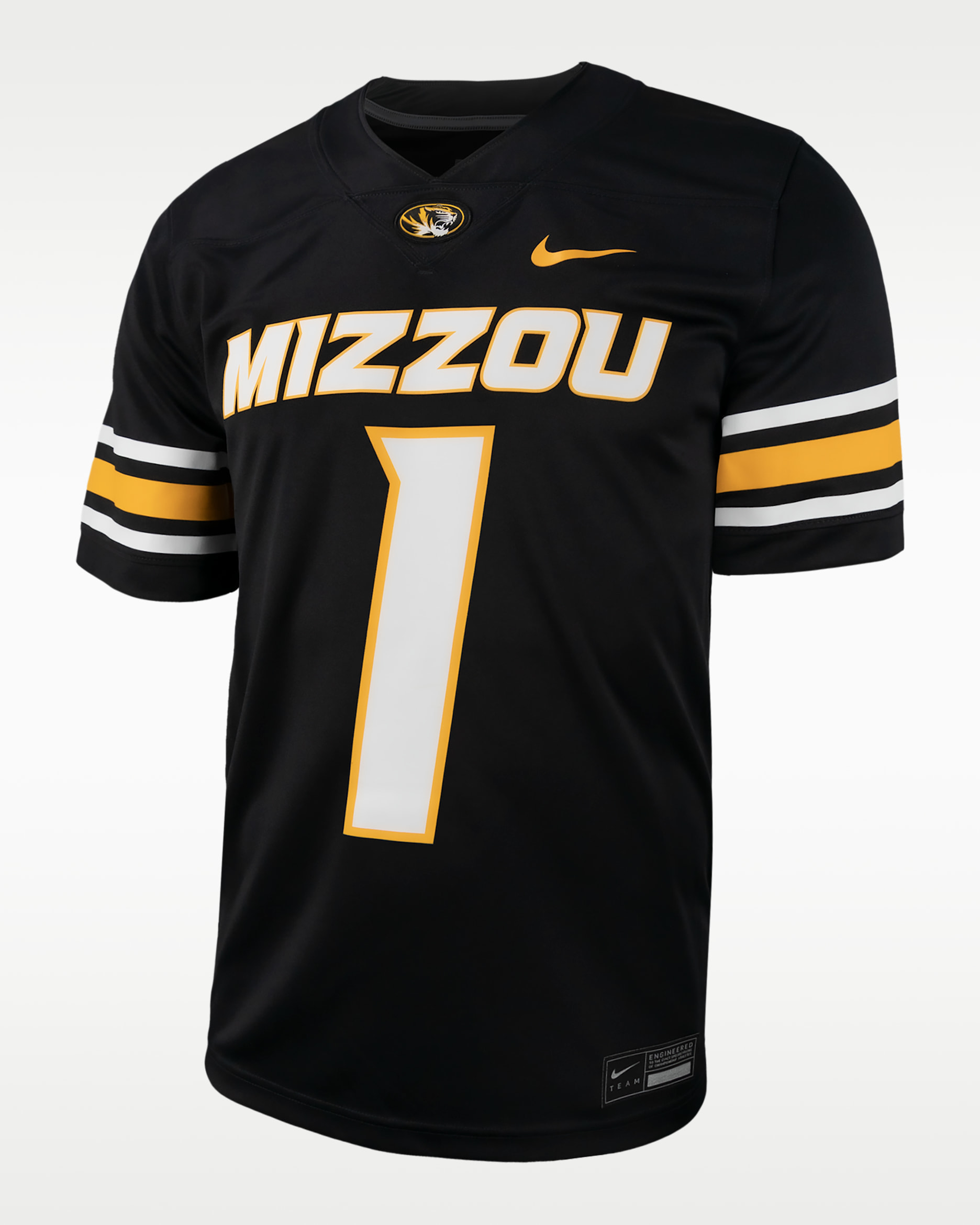 Jersey de fútbol americano universitario Nike Replica para hombre Missouri - Negro