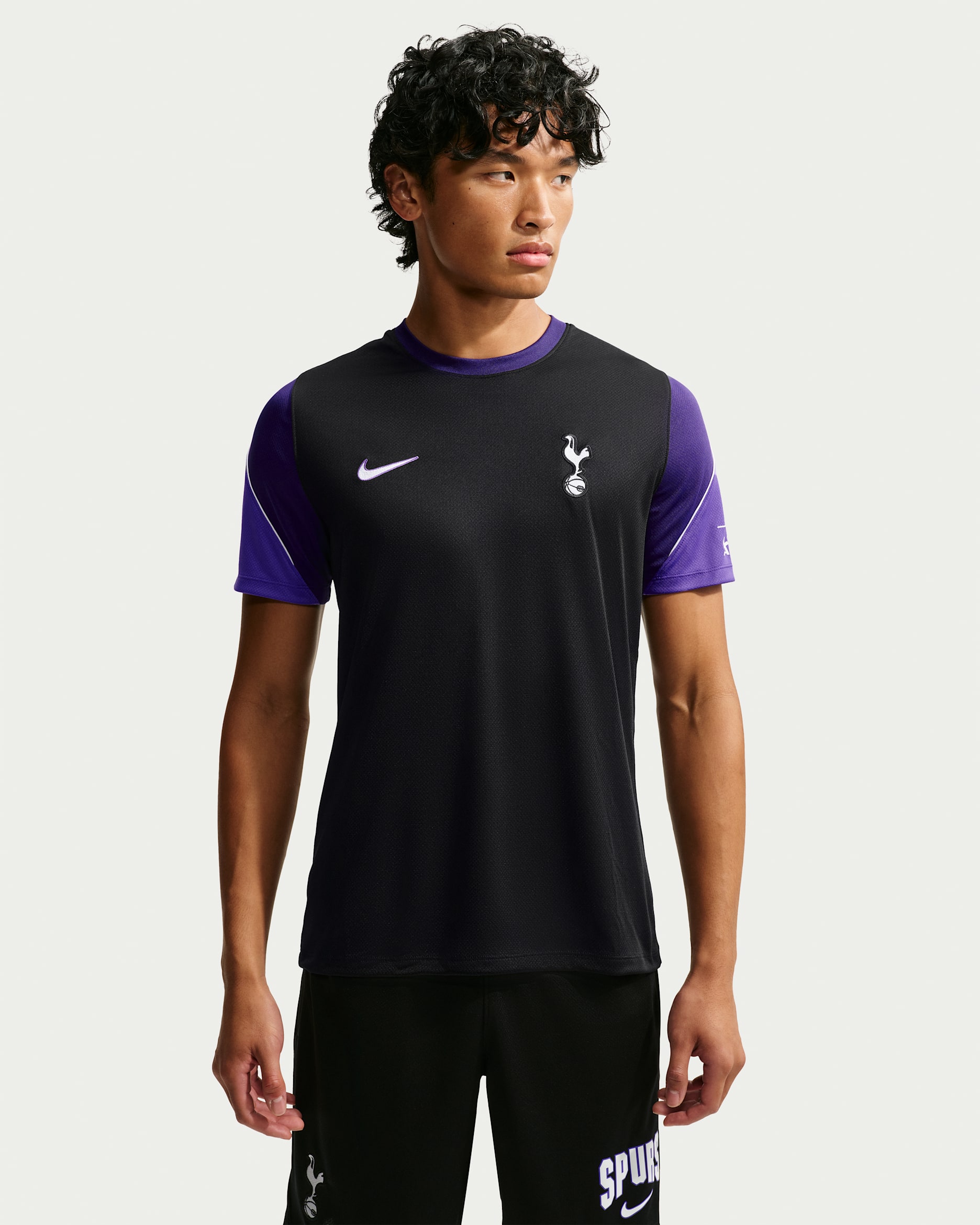 Maglia a manica corta Dri-FIT Nike Football Tottenham Hotspur Strike da uomo – Terza - Nero/Nero/Bianco