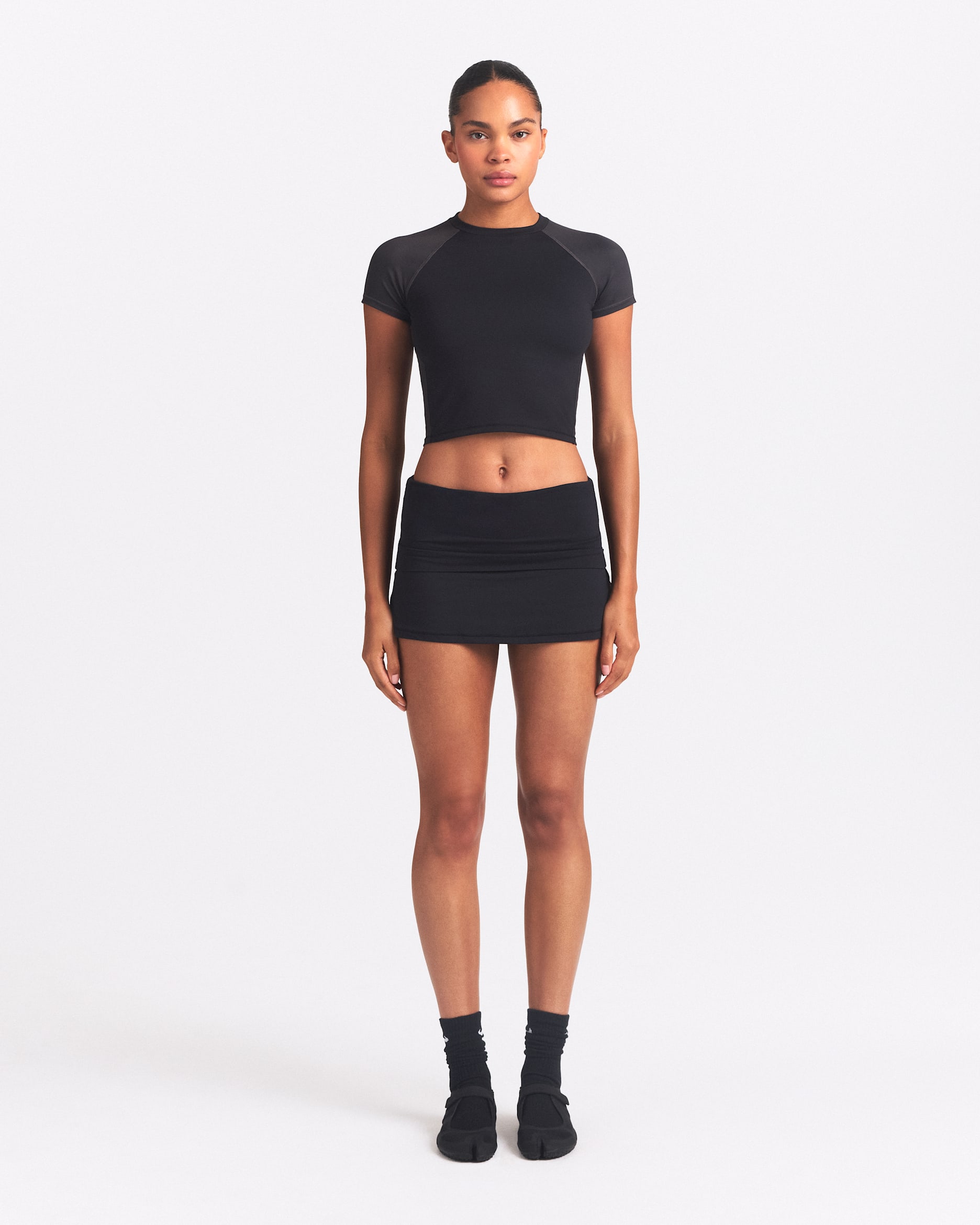 NikeSKIMS Airy Women's Fold-Over Waistband Skort - NSKM OBSIDIAN
