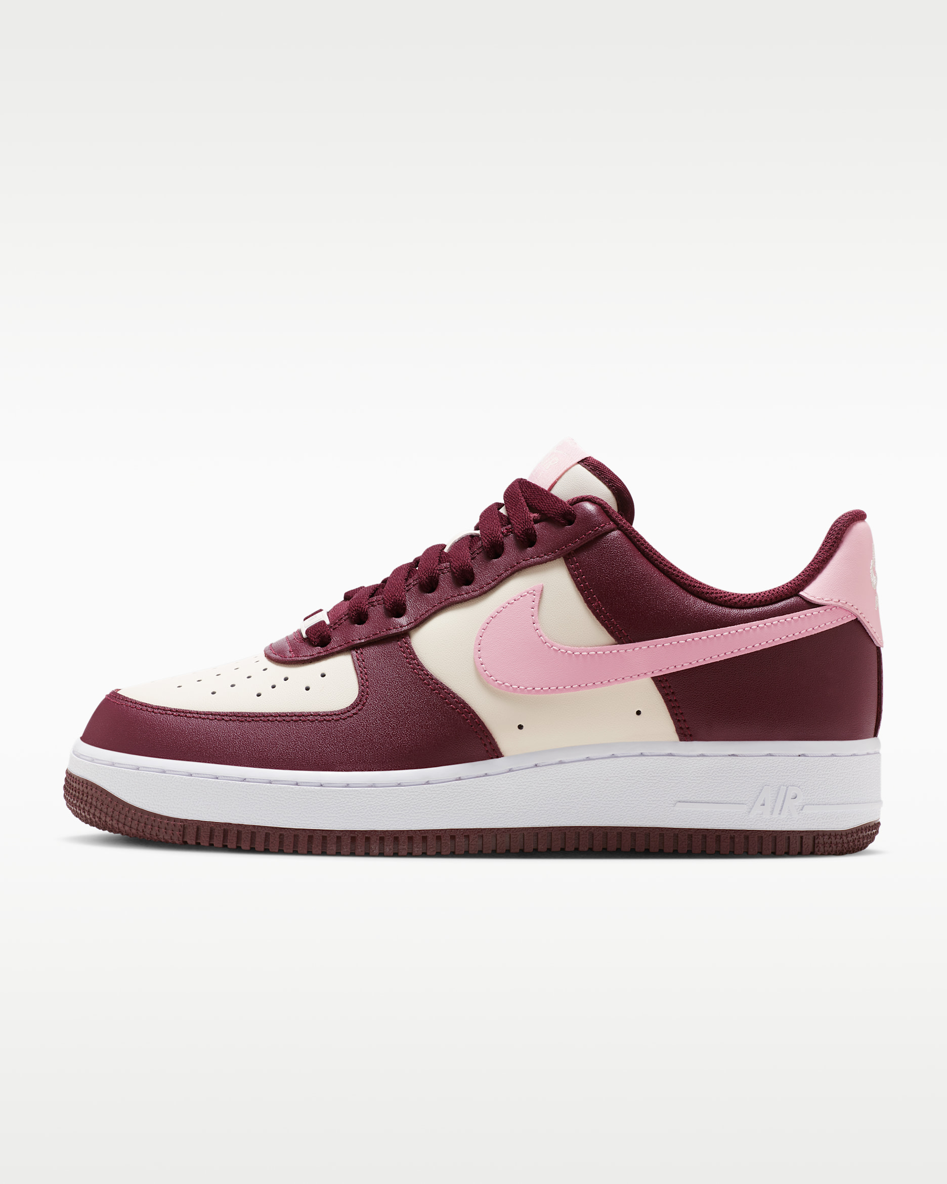 Nike Air Force 1 '07 Men's Shoes - Pale Ivory/White/Night Maroon/Medium Soft Pink