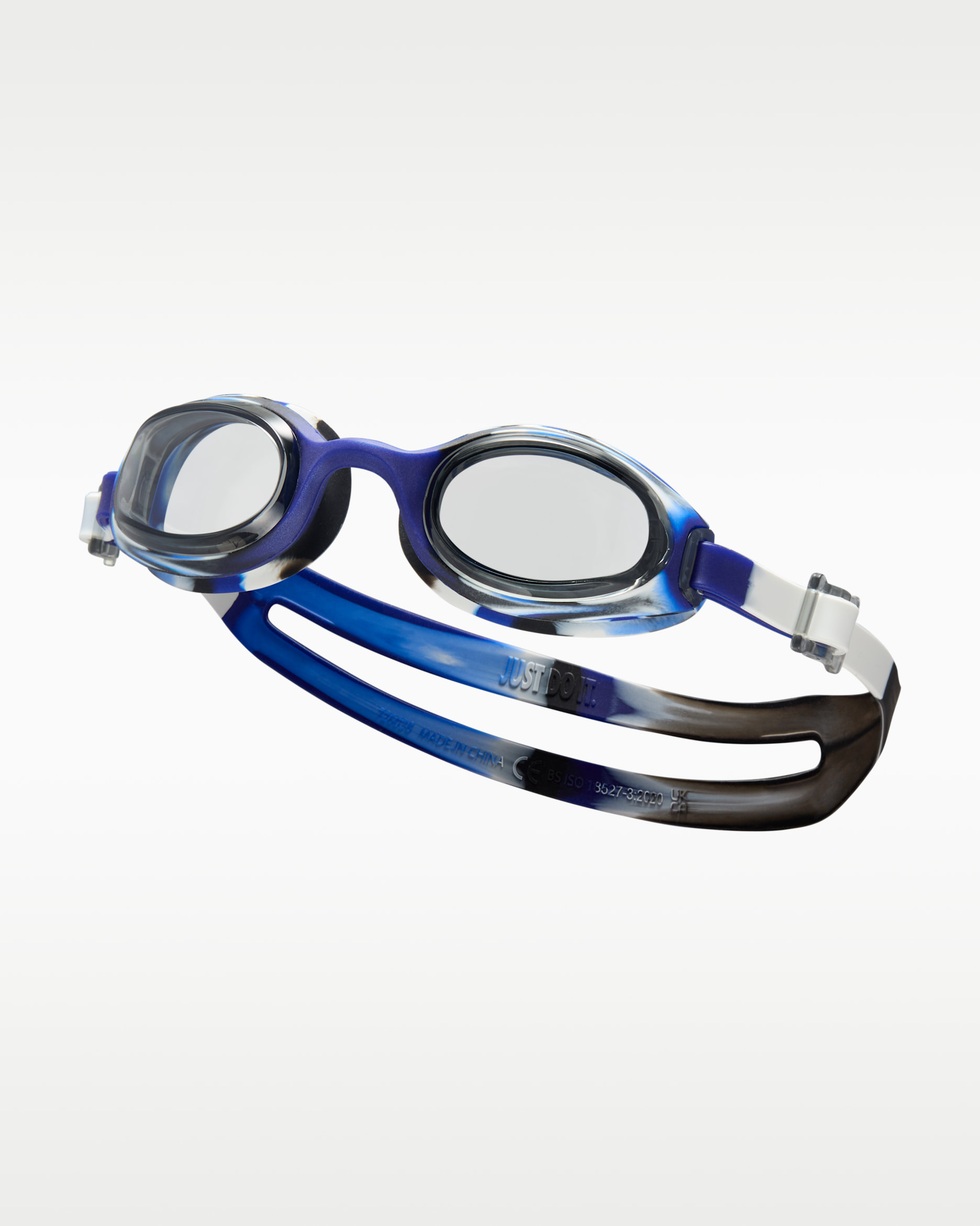Goggles para niños talla grande Nike Swim Hyper Flow - Azul/Blanco/Gris neutro/Negro
