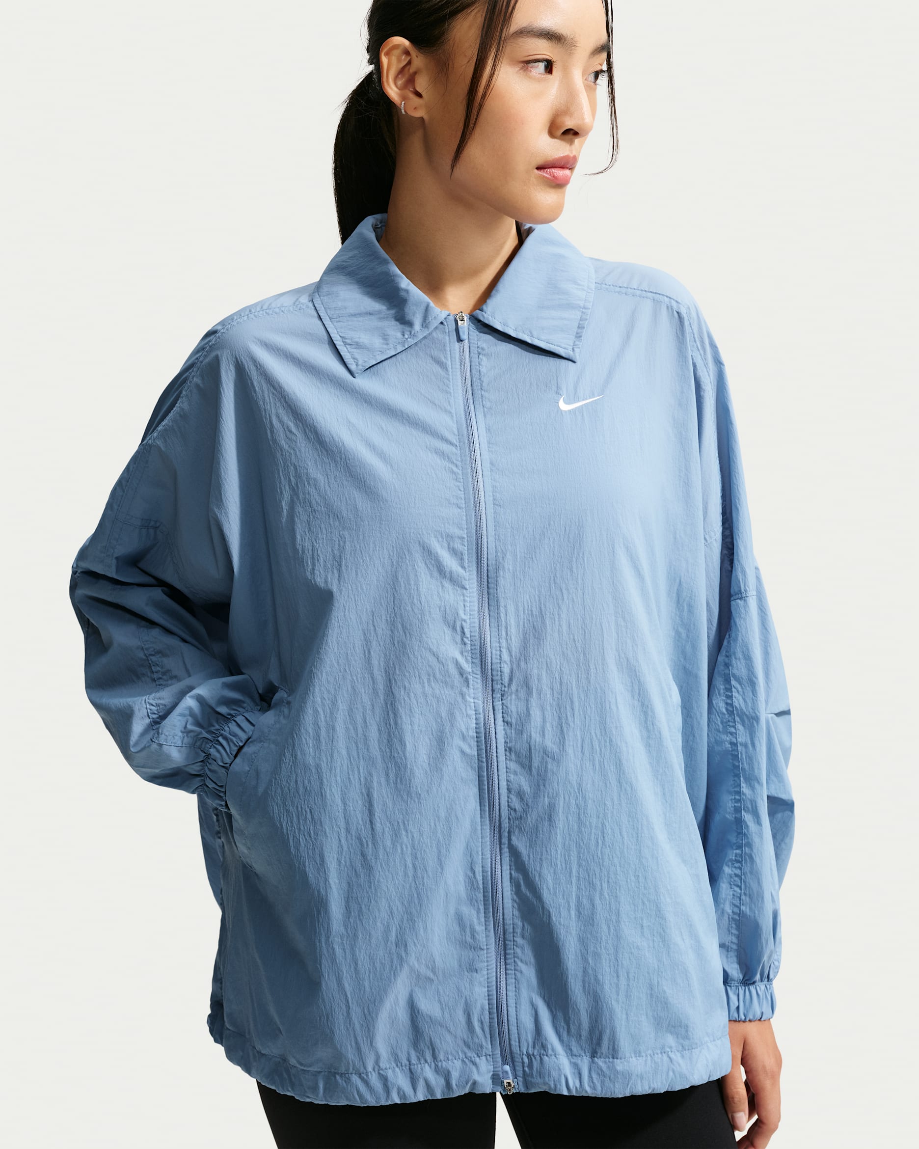 Chamarra ligera con protección UV oversized para mujer Nike Sportswear - Azul de trabajo/Vela