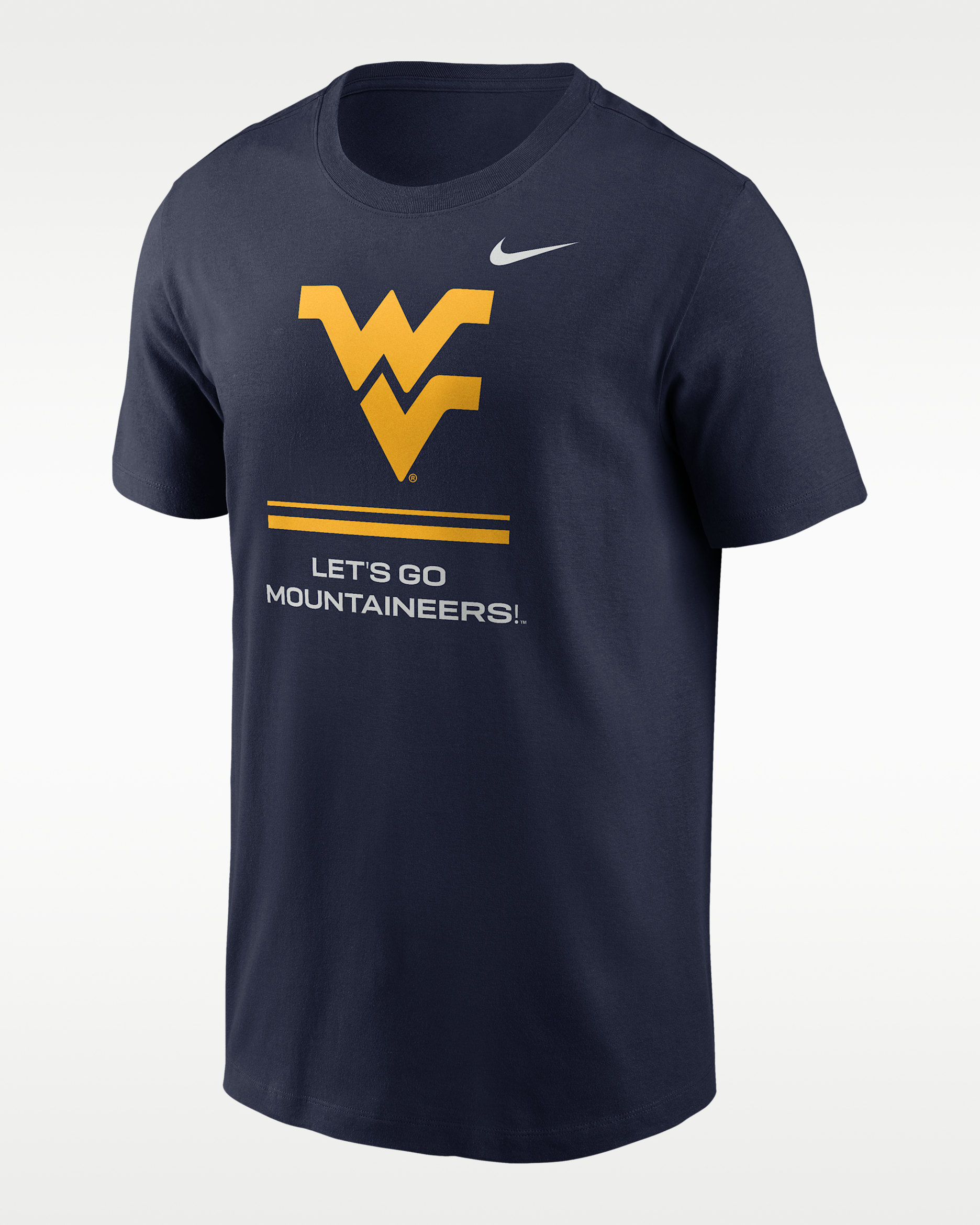 Playera universitaria Nike Dri-FIT para hombre West Virginia Sideline - Azul marino universitario
