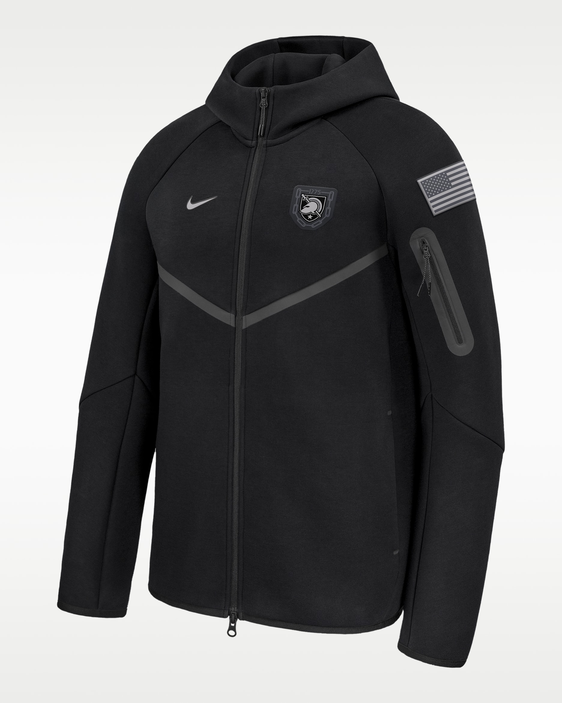 Army Rivalry Tech Fleece Men's Nike College Full-Zip Hoodie - Black
