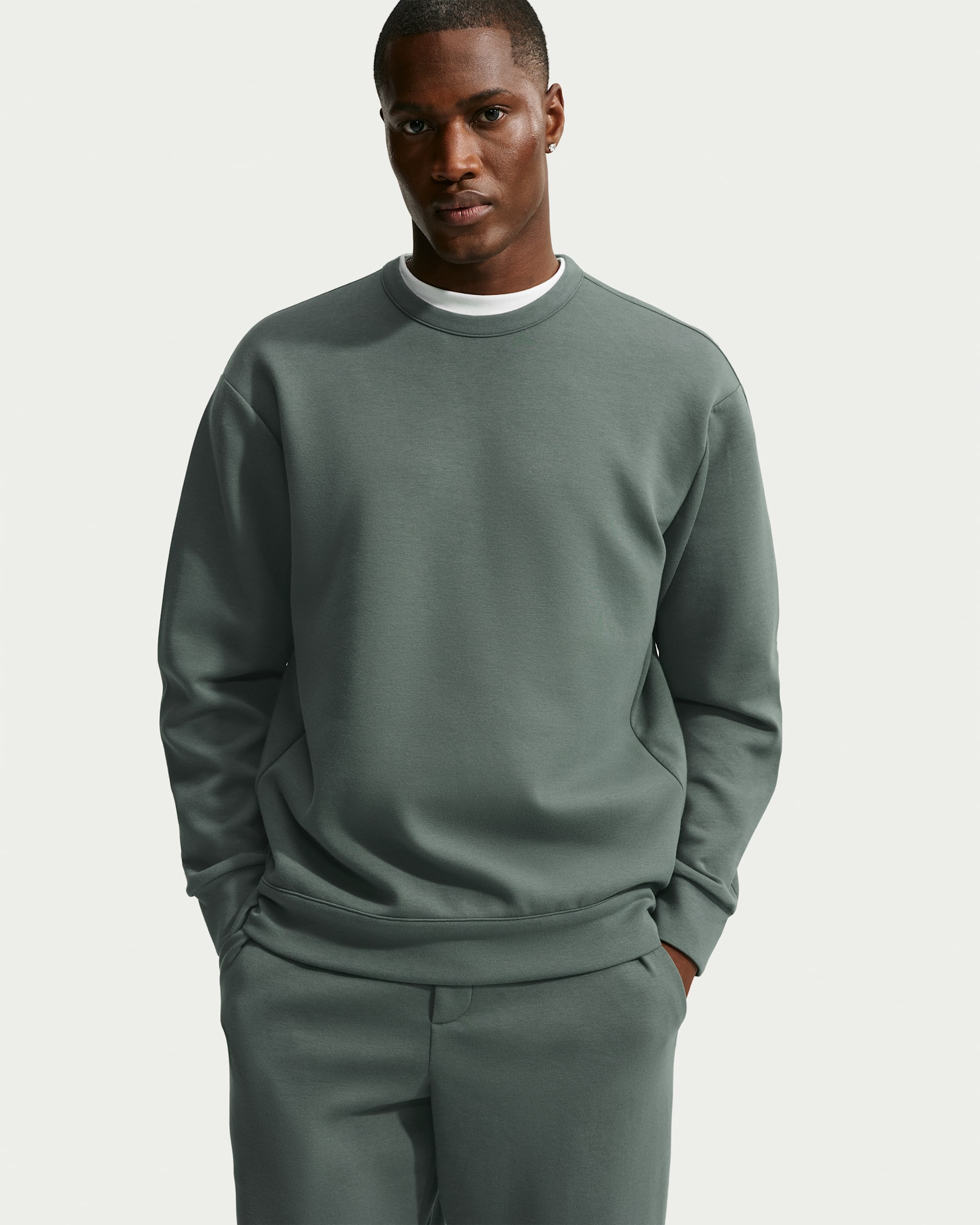 Nike 24.7 ImpossiblySoft Men's Dri-FIT Crew - Camo Green/Black/Outdoor Green