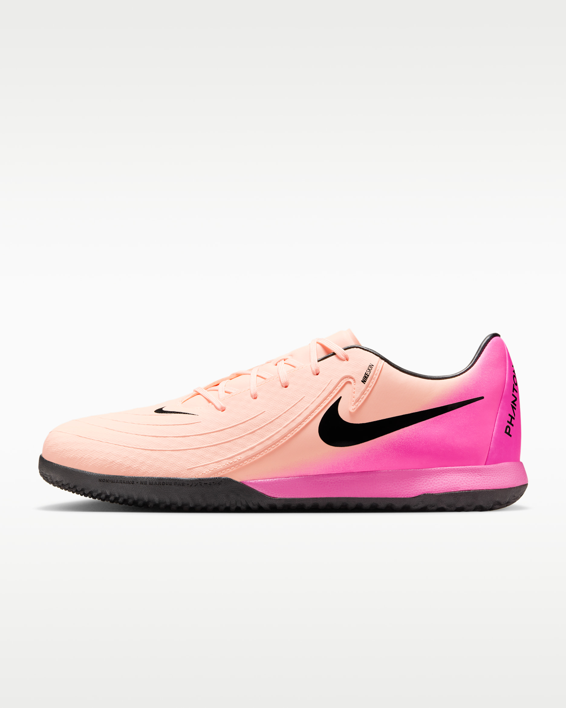 Nike Phantom GX 2 Academy Indoor/Court Low-Top Soccer Shoes - Crimson Tint/Pink Blast/Black