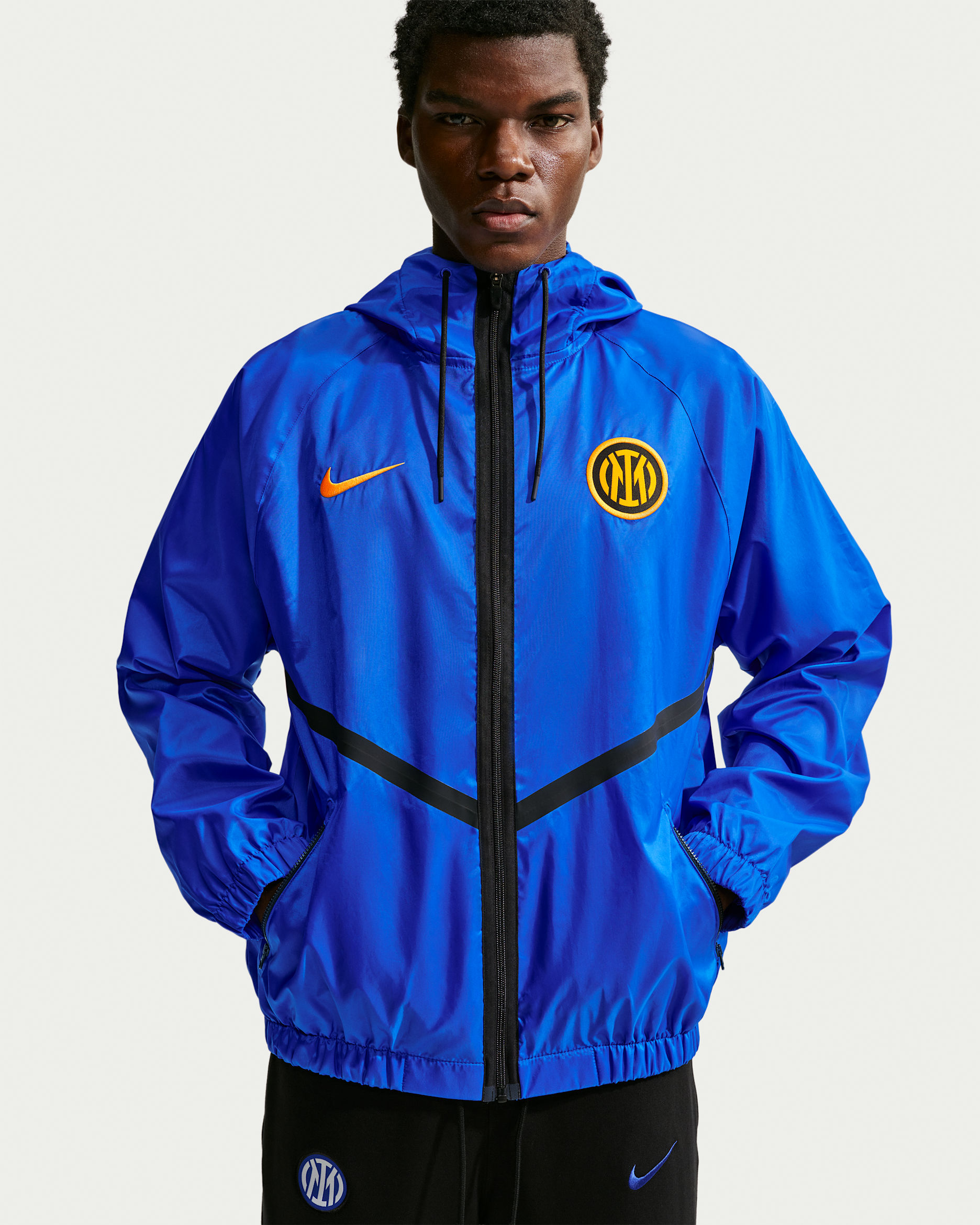 Inter Milan Home Men's Nike Dri-FIT Soccer Anthem Jacket - Lyon Blue/University Gold