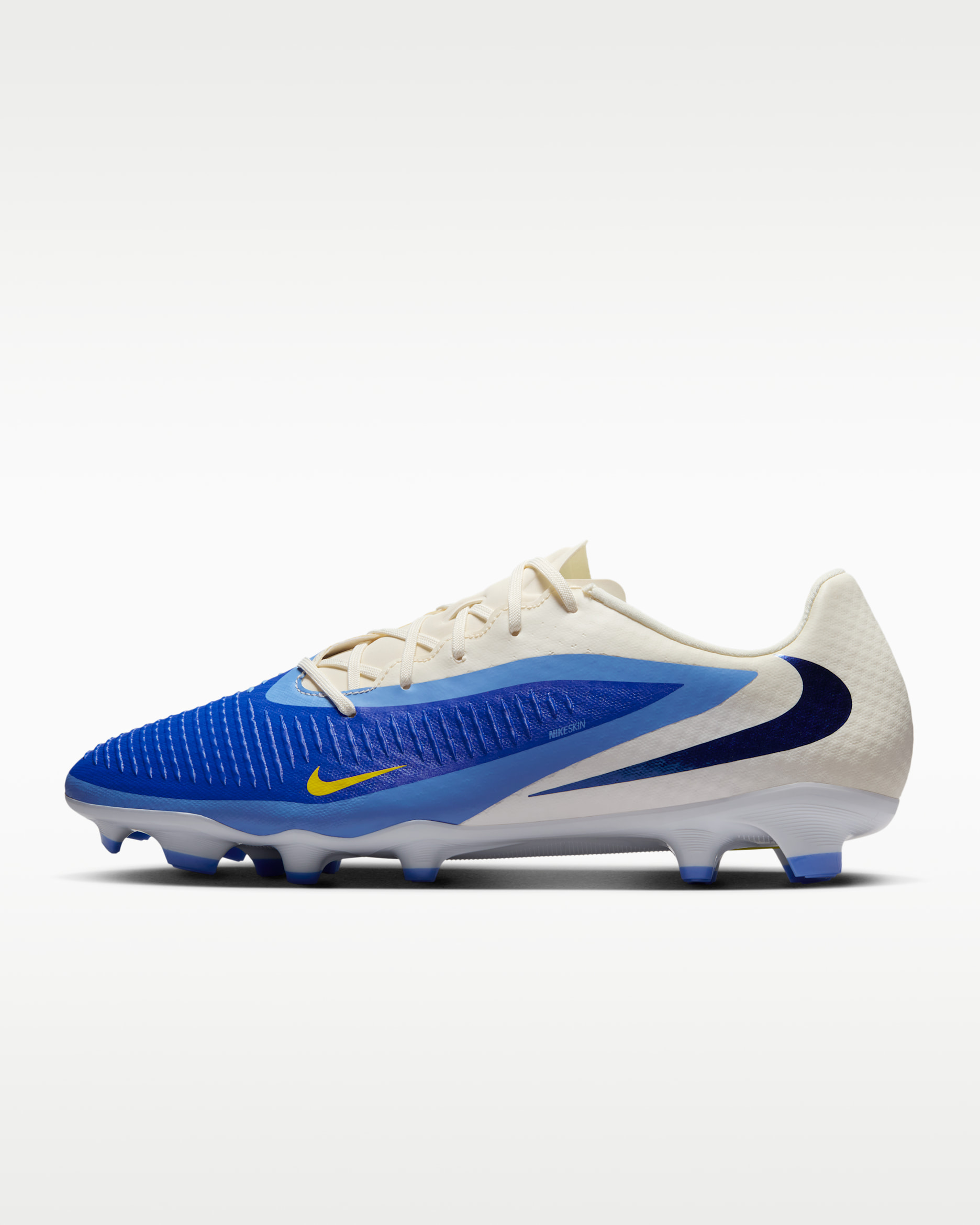 Tacos de fútbol para terrenos múltiples Nike Phantom 6 Low Academy - Azul carrera/Obsidiana oscuro