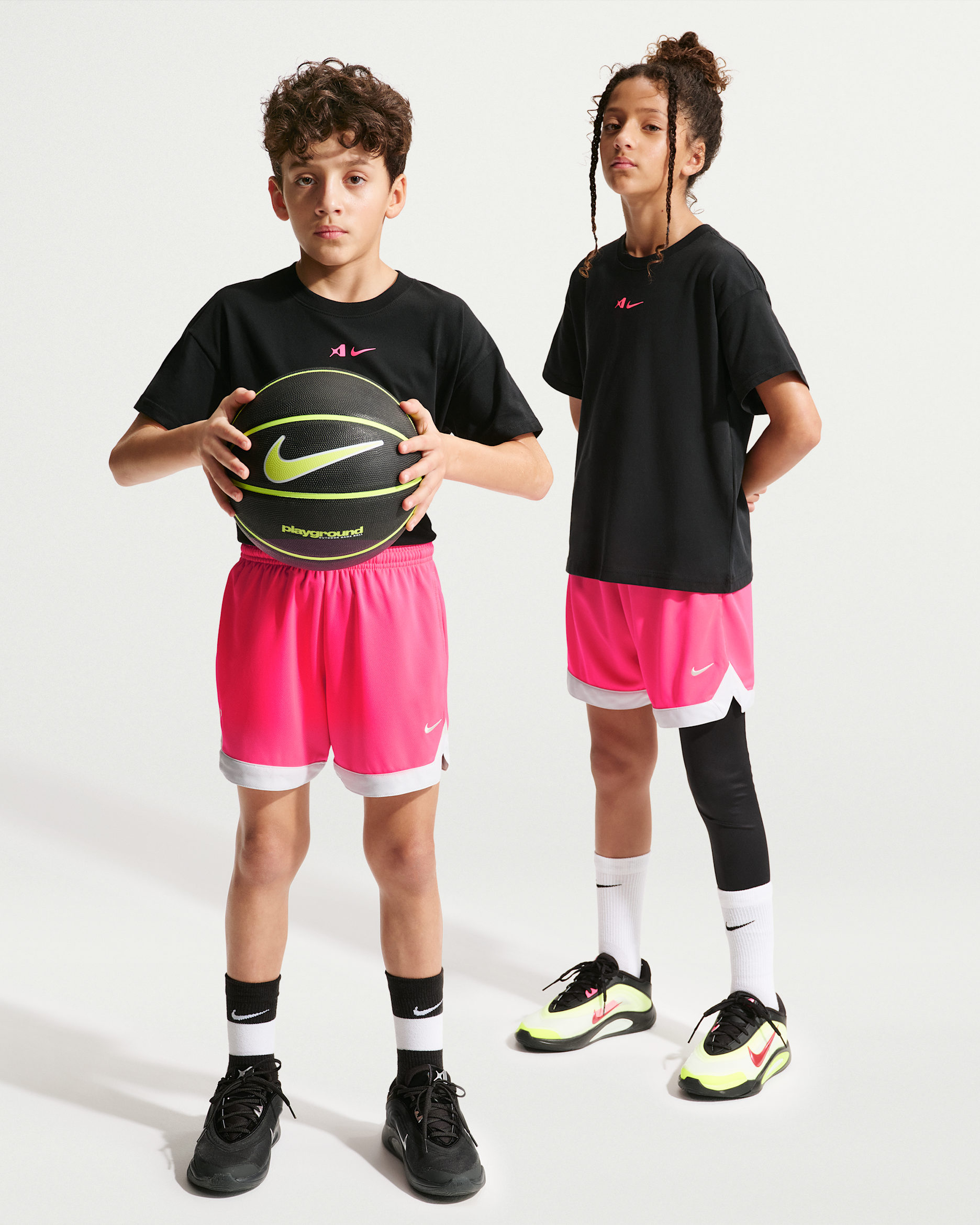 A'ja Wilson Big Kids' Dri-FIT Basketball Shorts - Hyper Pink/Pure Platinum