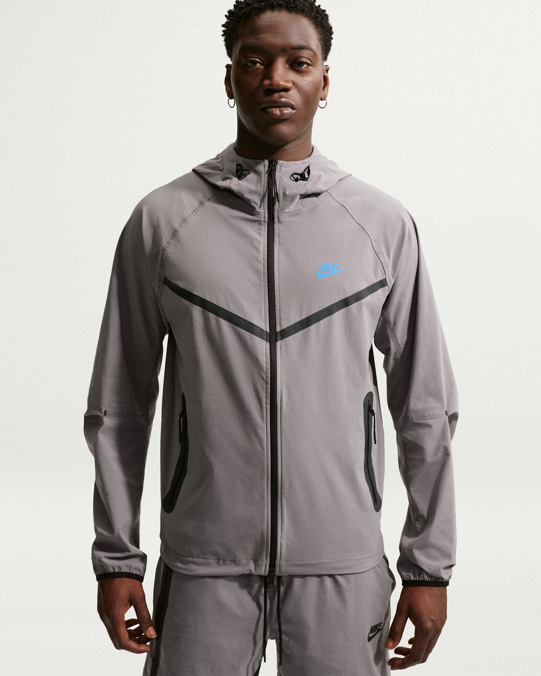 Nike Tech Men's Dri-FIT Woven Full-Zip Windrunner Jacket - Pencil Point/Pencil Point/Blue Crystal