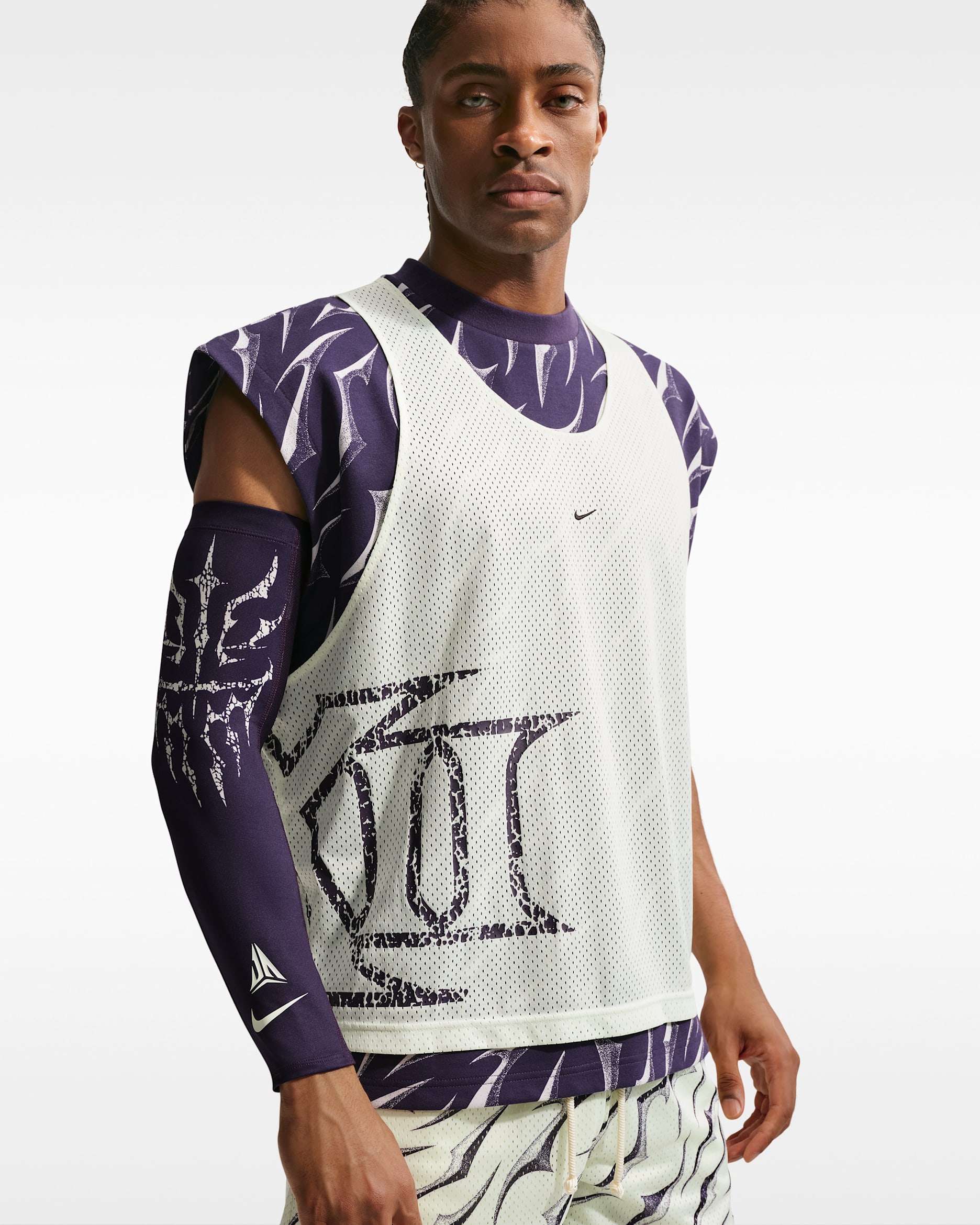 Manga de baloncesto Dri-FIT Ja - Morado dinastía/Tinte volt