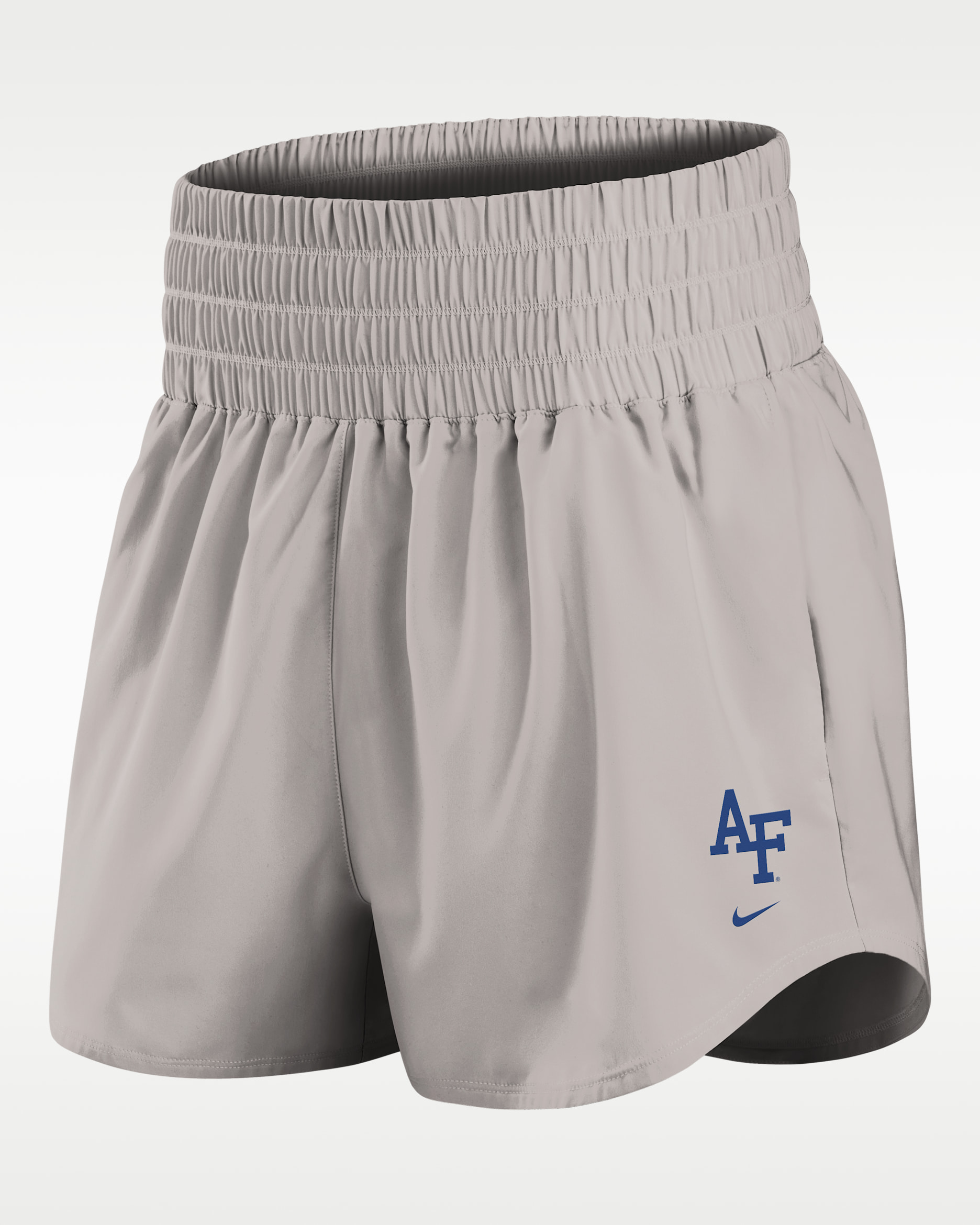 Shorts universitarios Nike Dri-FIT para mujer Air Force Primary Logo One - Mena de hierro claro