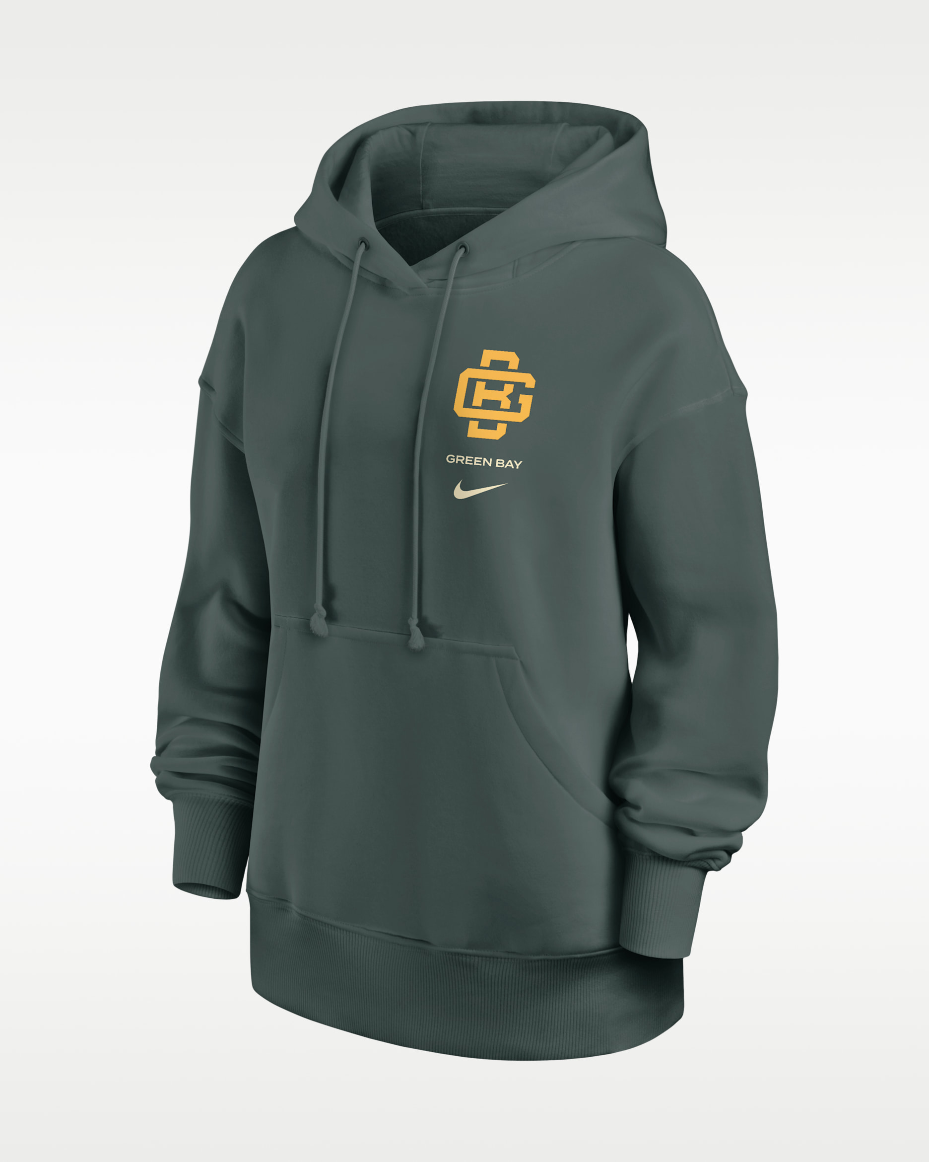 Green Bay Packers Rivalries Collection Phoenix Women's Nike NFL Oversized Pullover Hoodie - Vintage Green
