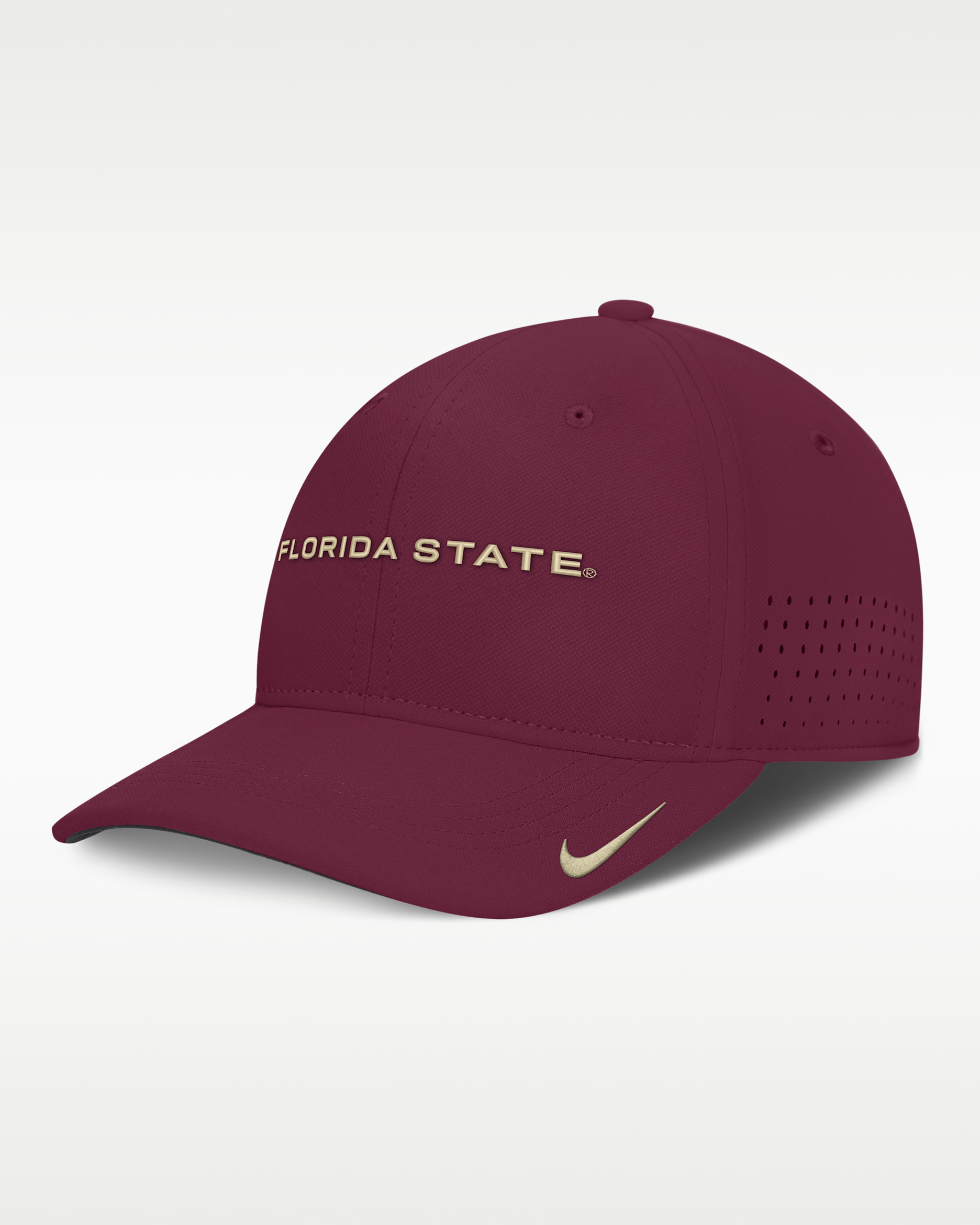 Gorra universitaria Nike Dri-FIT para hombre Florida State Sideline Club Gameday - Castaña team